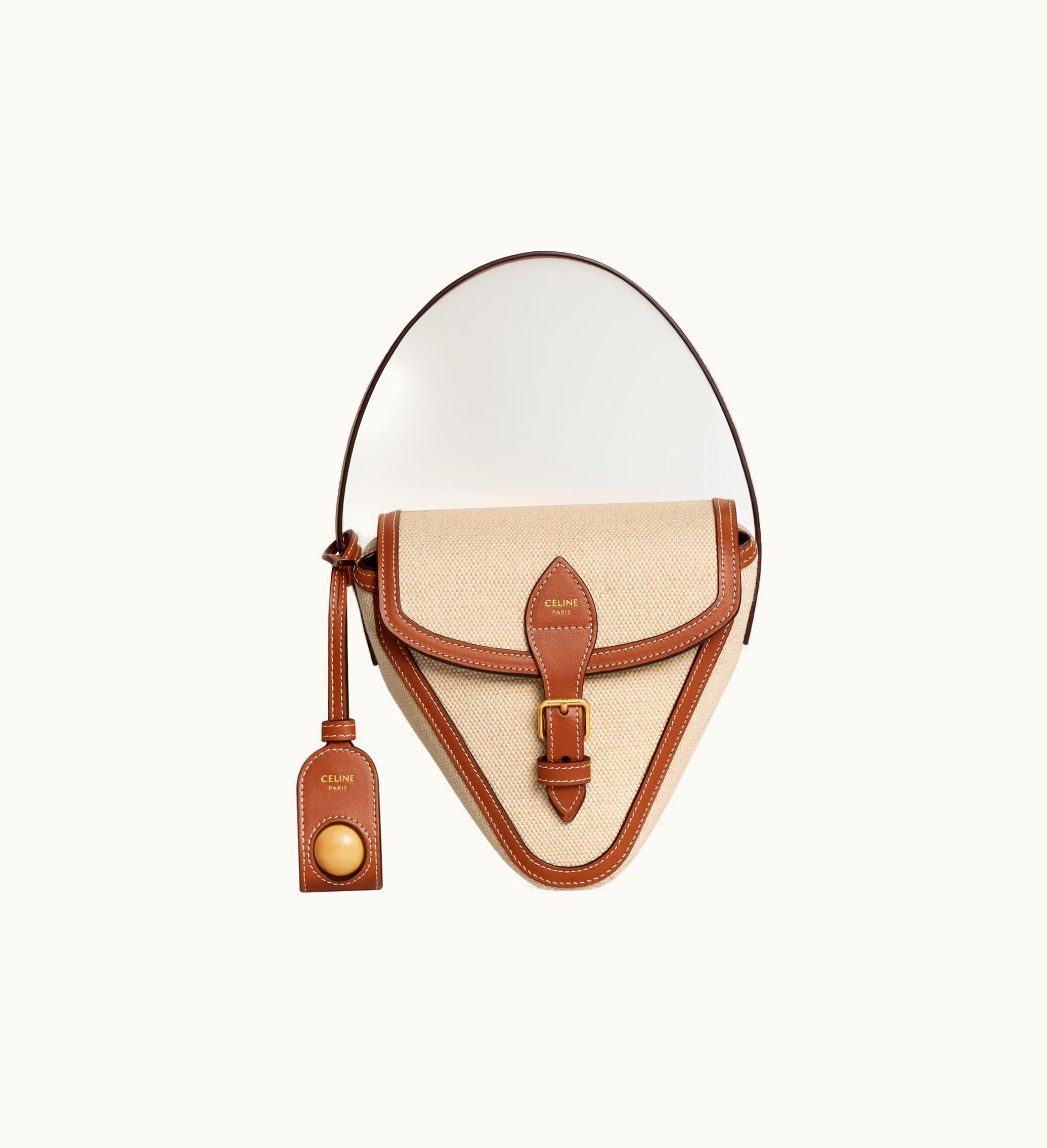 Celine Celine Triomphe Petanque Game In Textile And Calfskin - Natural / Tan