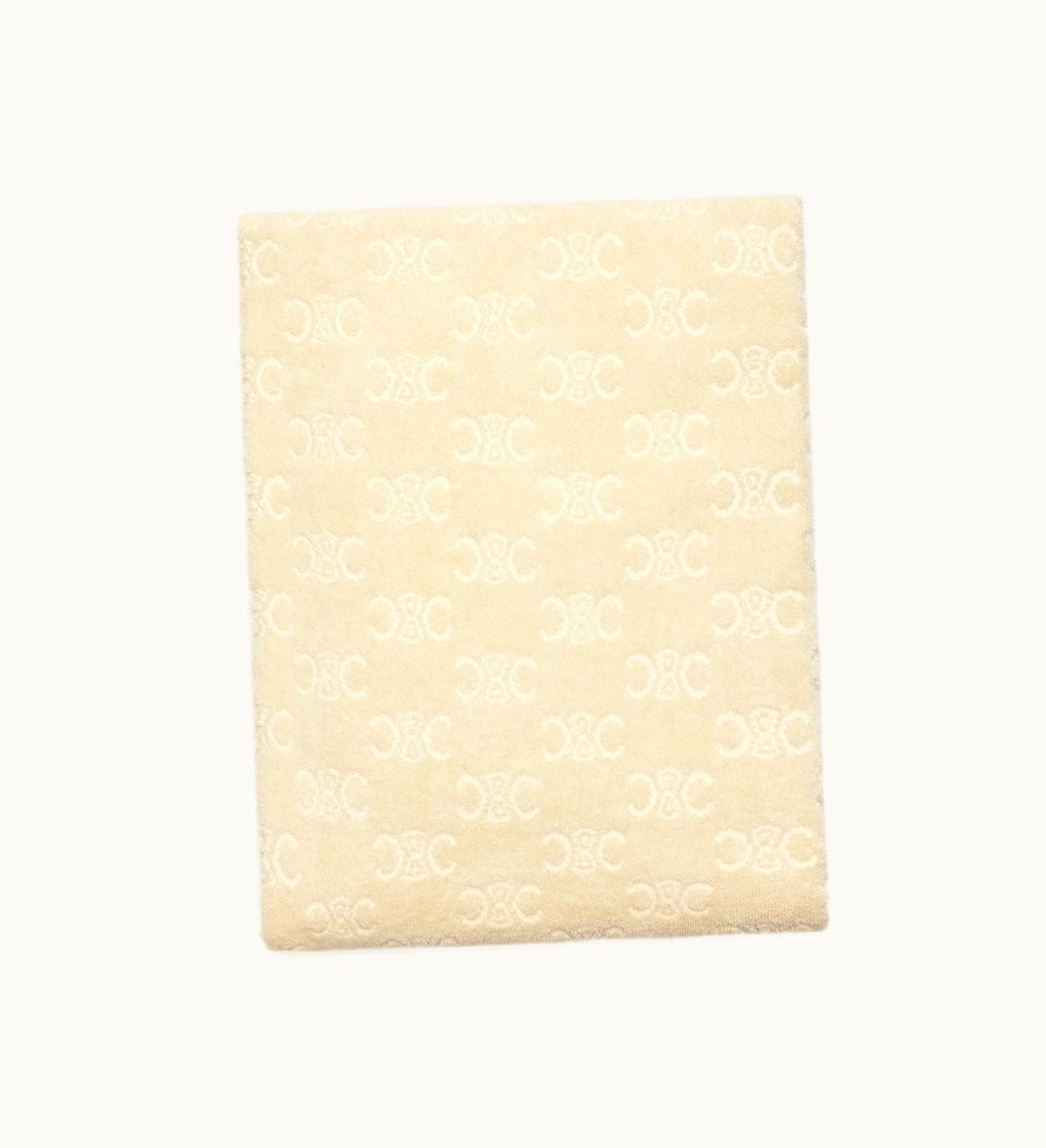Celine Celine Beach Towel In Monogram Terry Cotton - Ecru