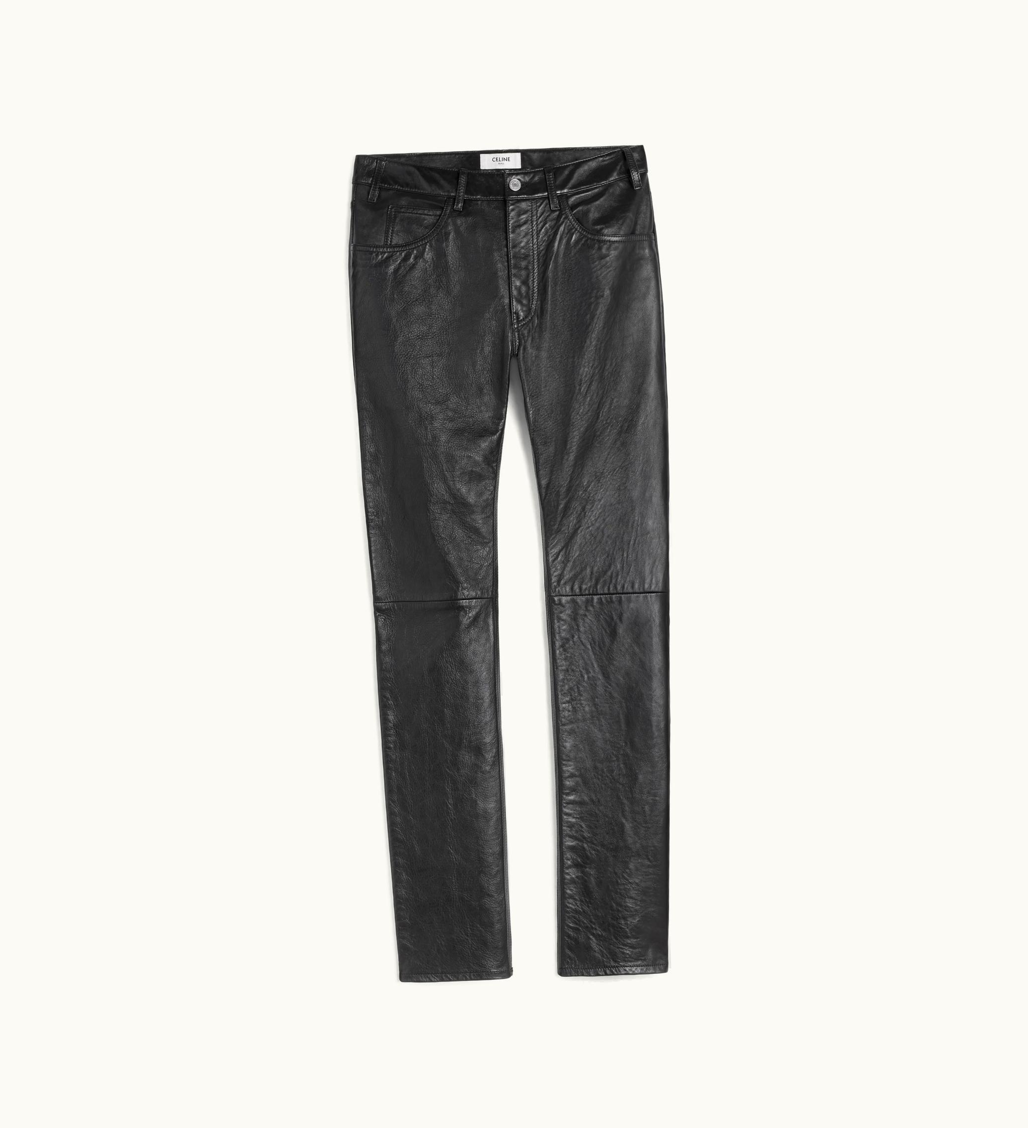 Celine Celine Lou Jeans In Soft Lambskin - Black Black