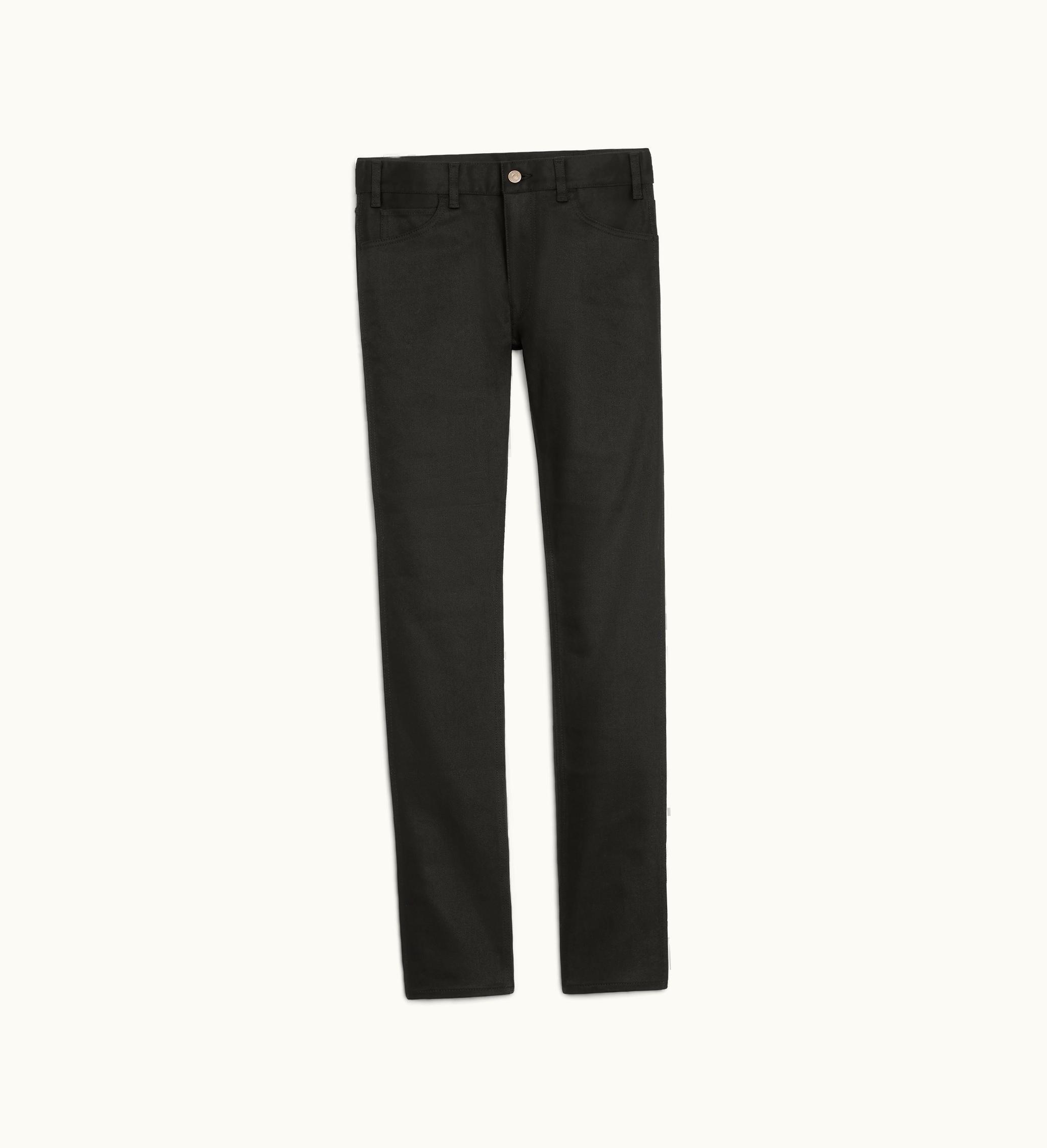 Celine Celine Skinny Pants Low Waist In Stretch Denim - Pure Black