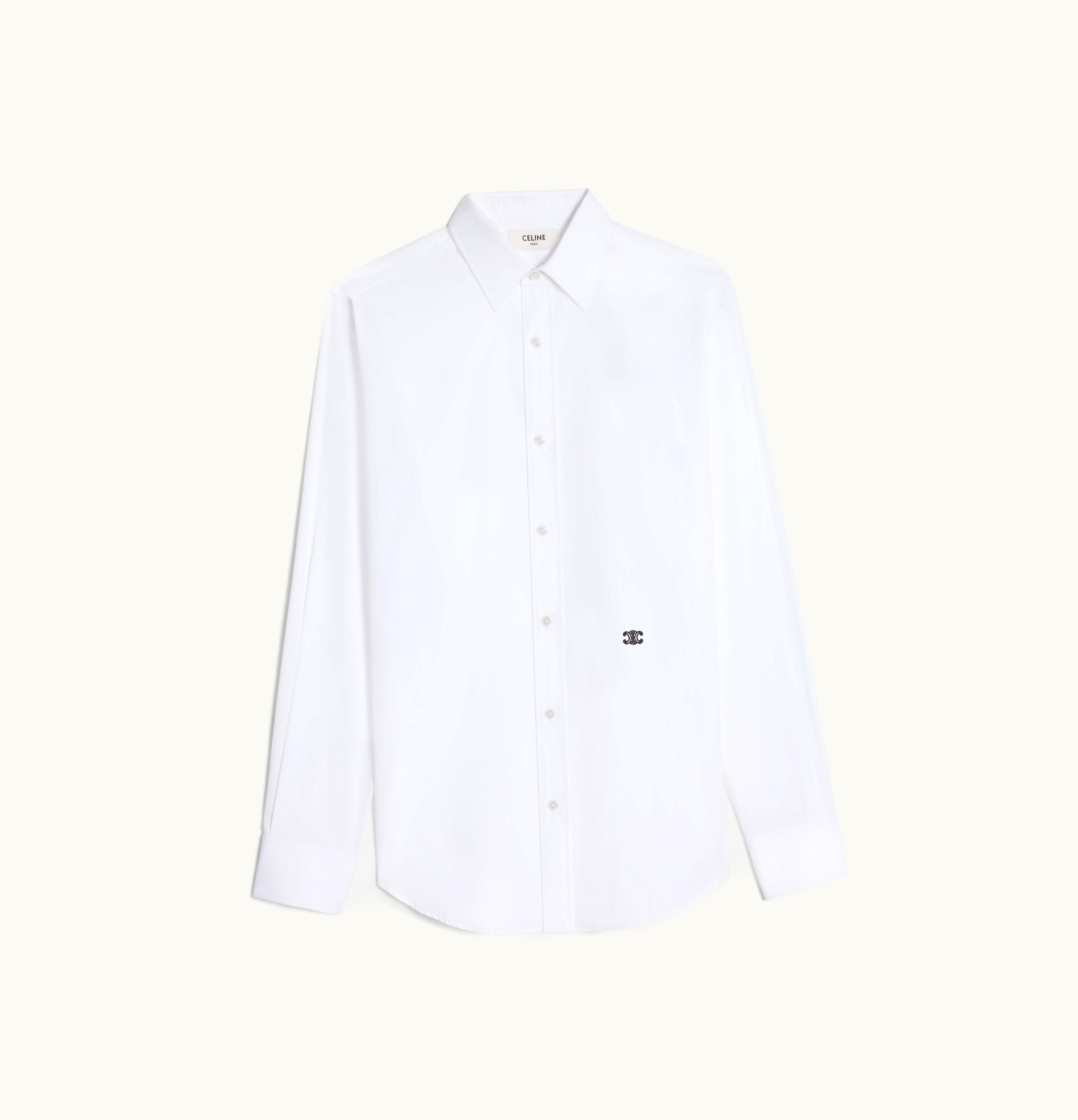 Celine Celine Loose Shirt In Cotton Poplin - White