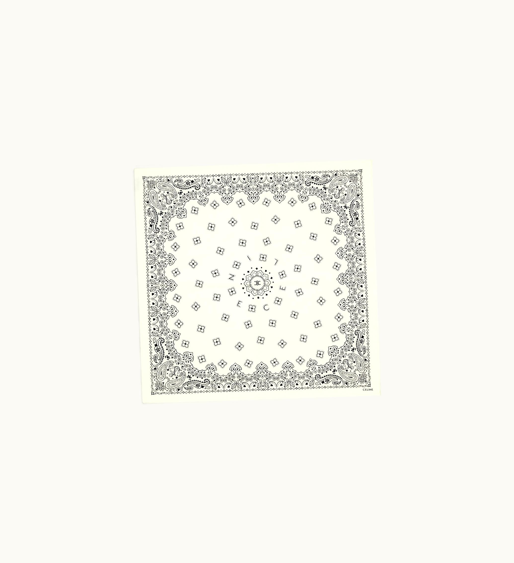 Celine Celine Bandana In Silk Twill - Ivory