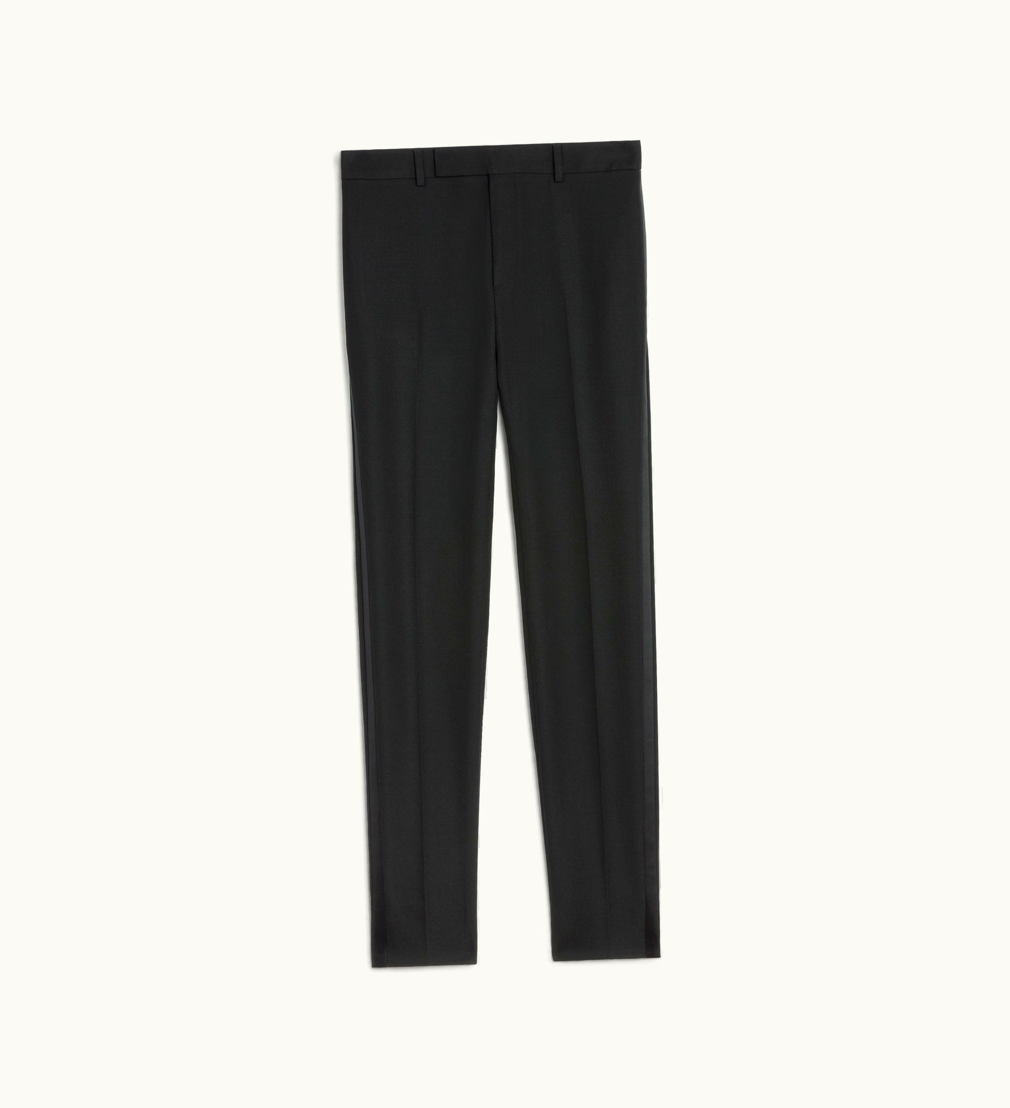 Celine Celine Classic Tux Pants In Grain De Poudre - Black