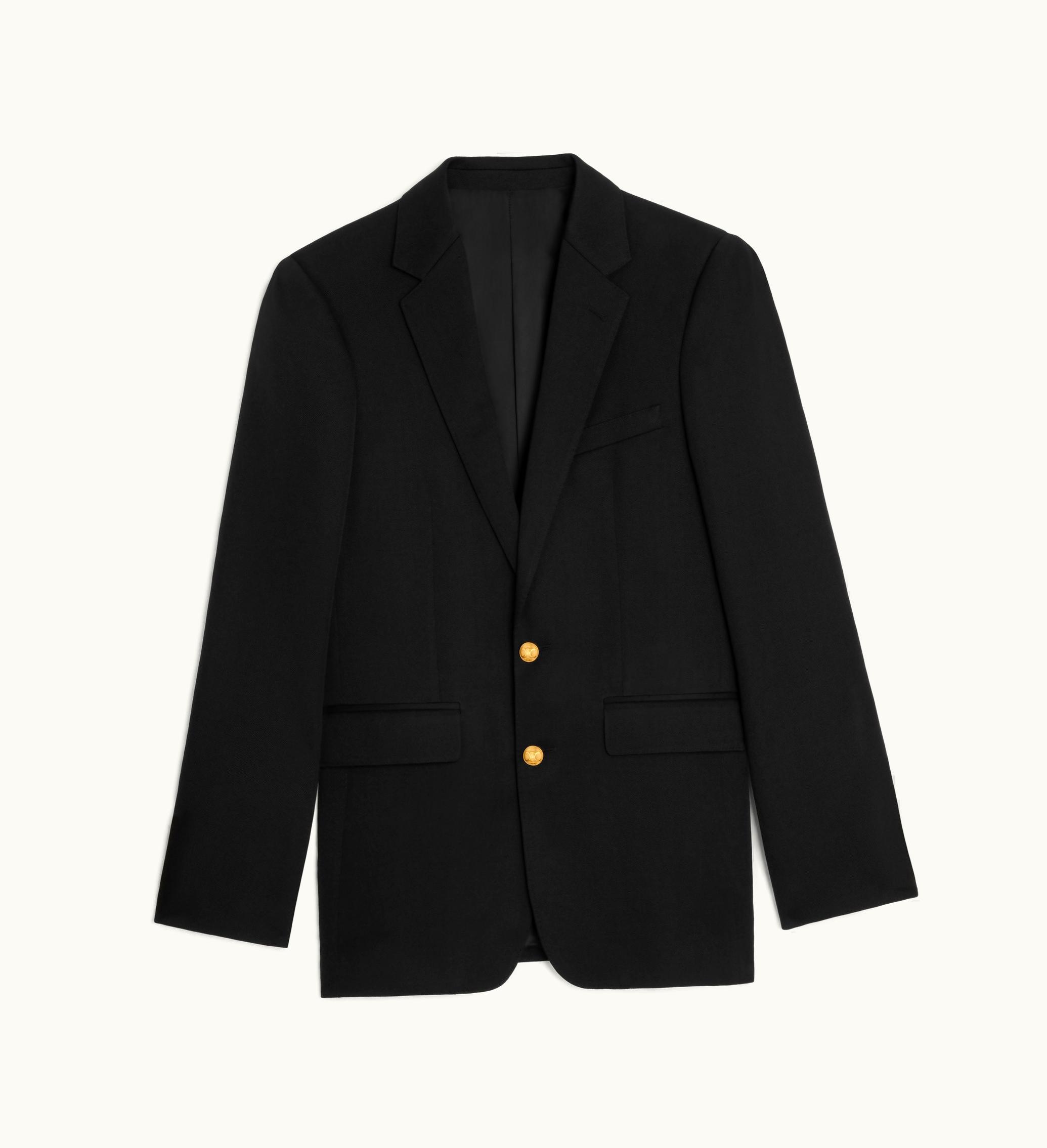Celine Celine Classic Jacket In Diagonal Wool - Black