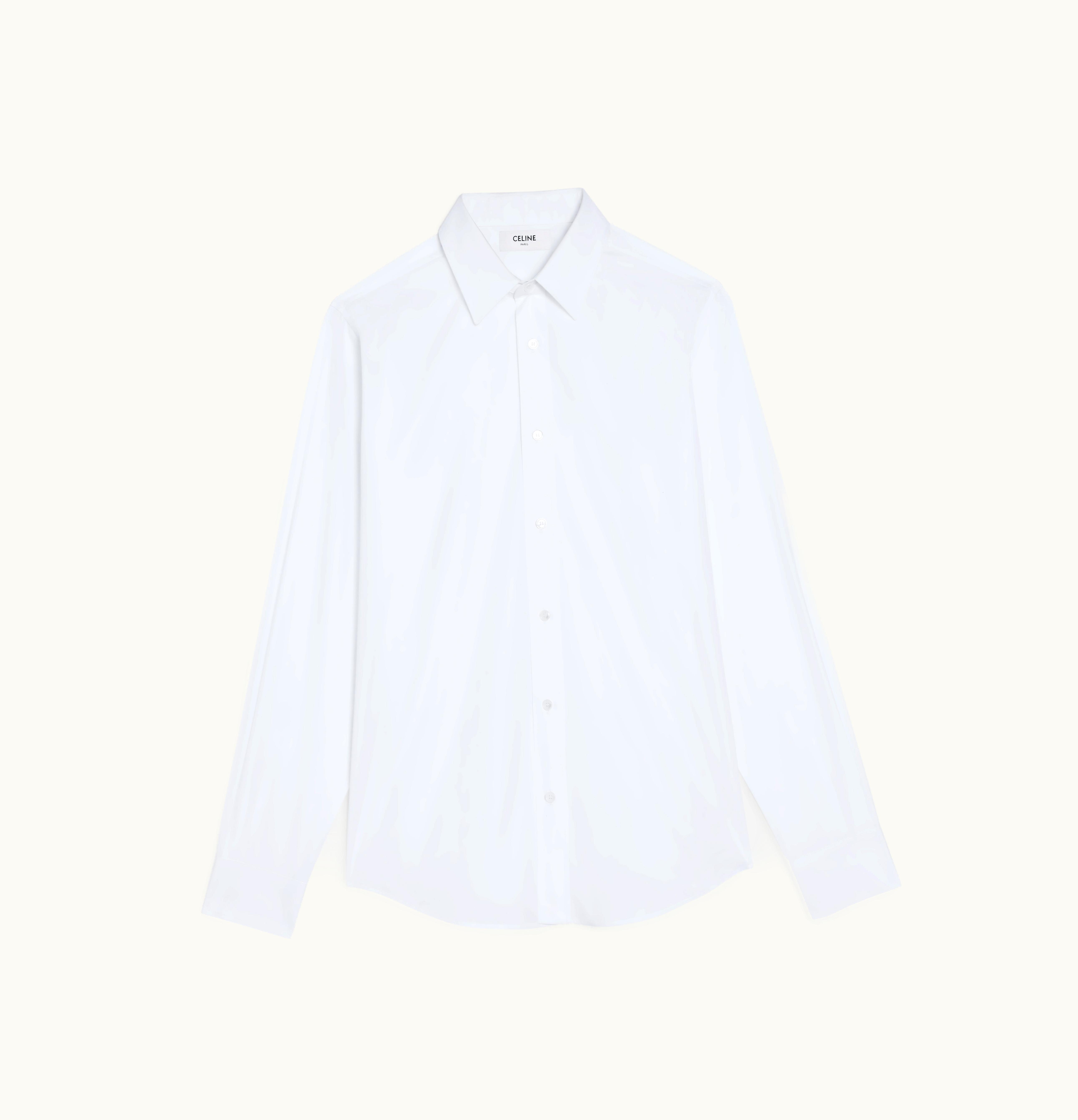 Celine Celine Loose Shirt In Cotton Poplin - White White