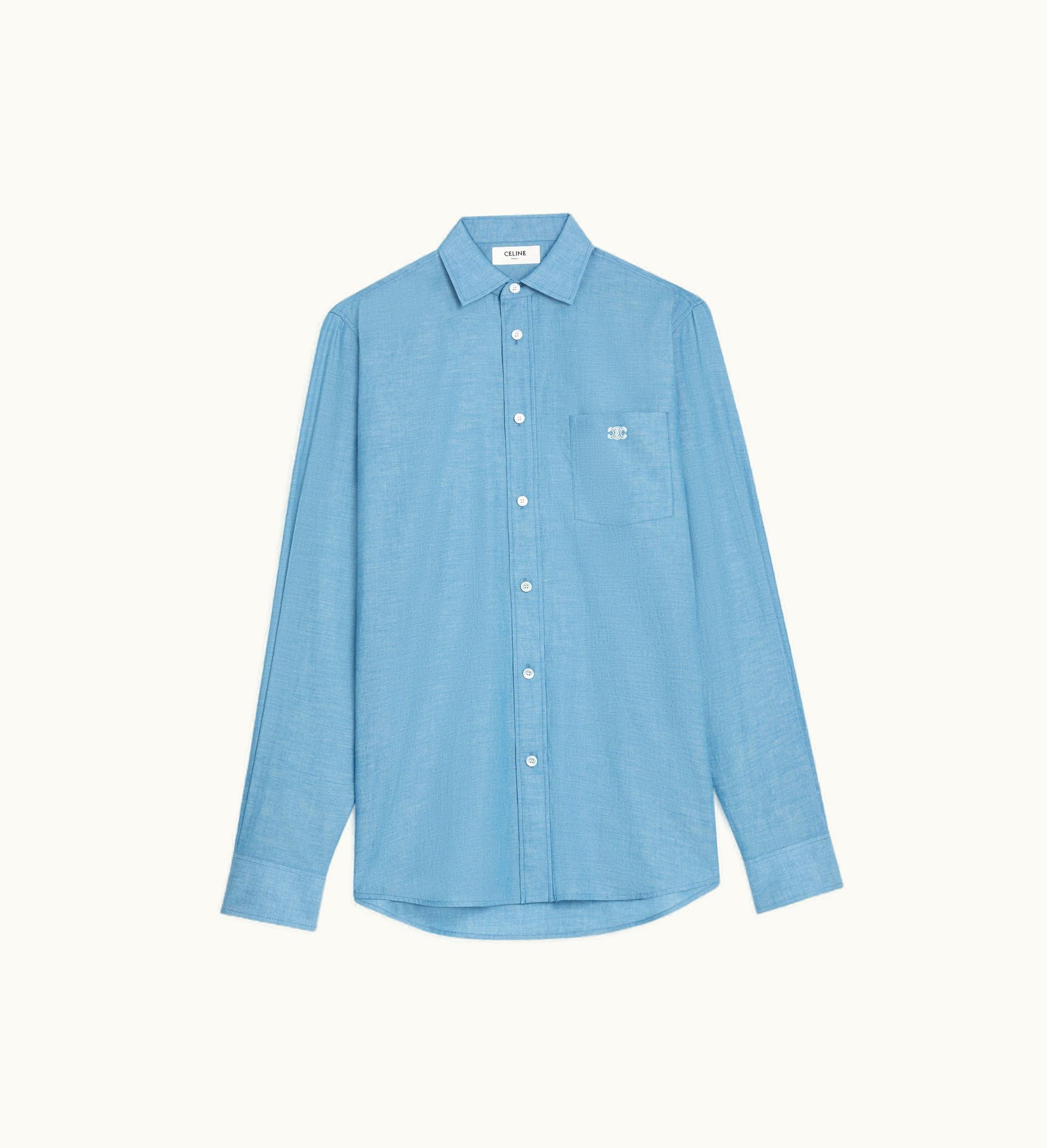 Celine Celine Loose Carnaby Shirt In Chambray Cotton - Rinsed