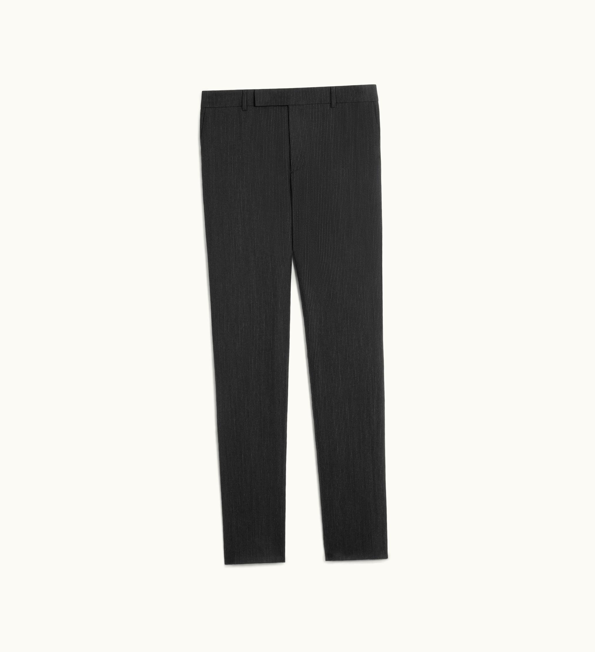 Celine Celine Classic Pants In Striped Wool - Black & White