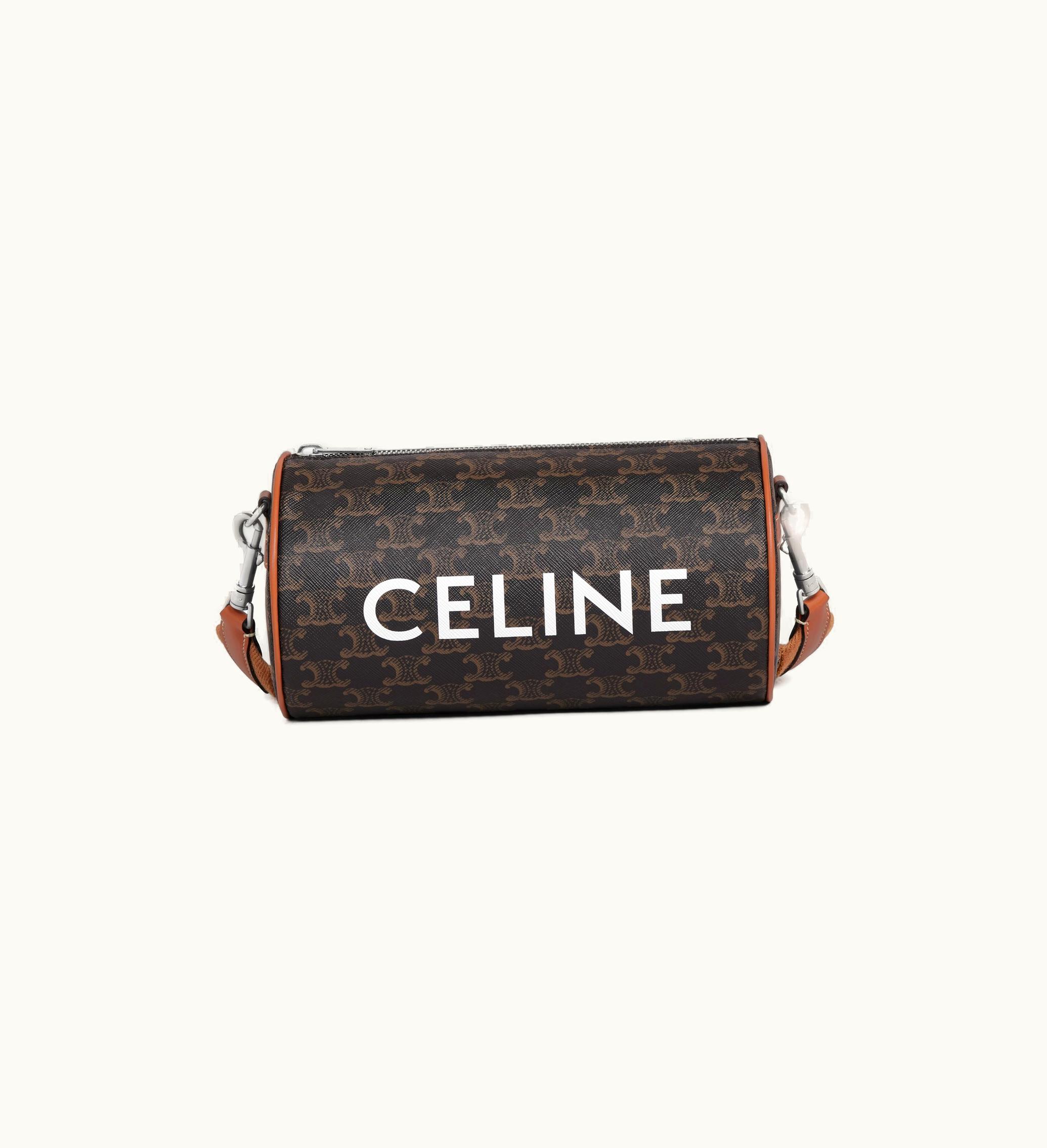 Celine Celine Cylinder Bag In Triomphe Canvas - Tan