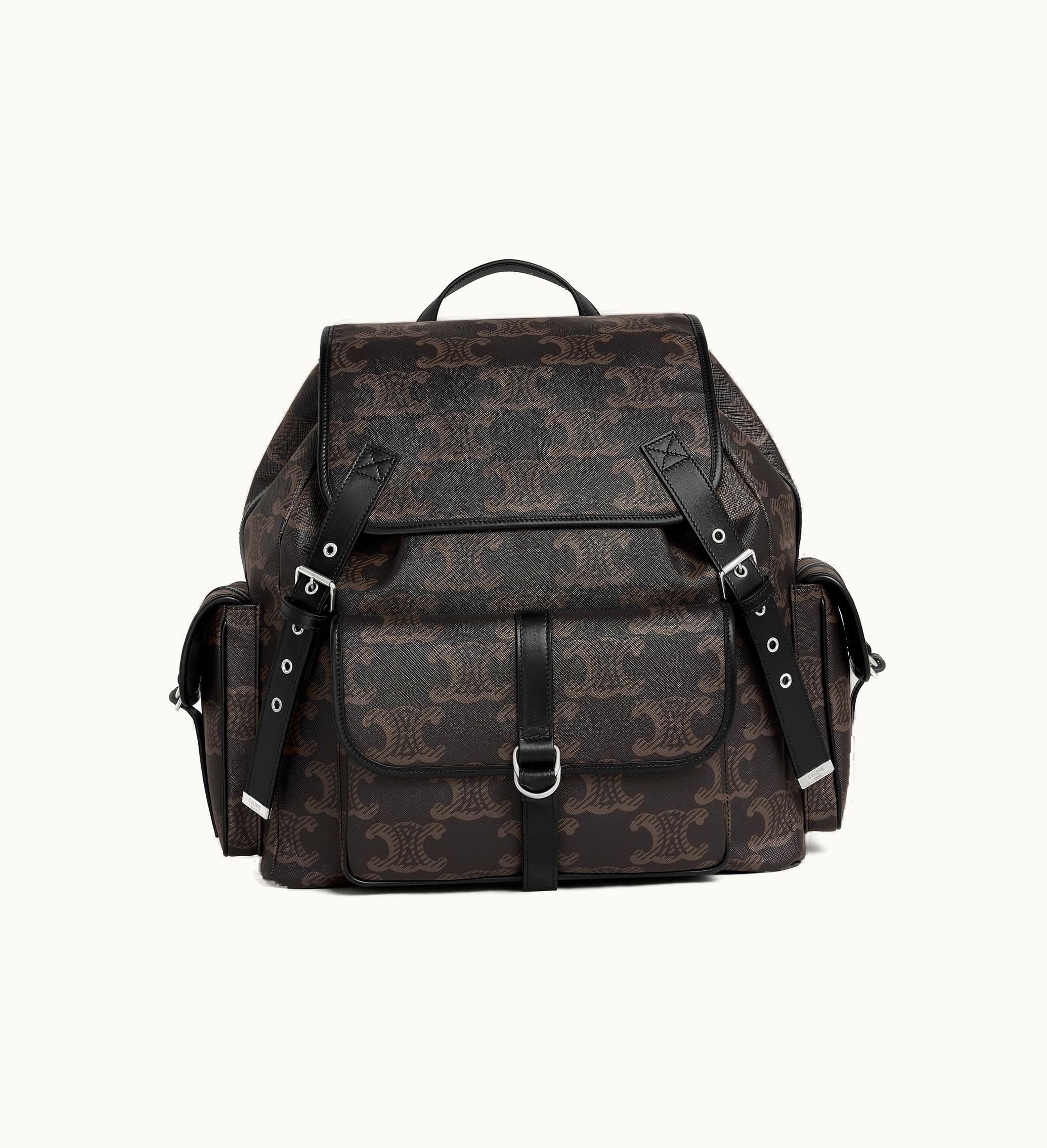 Celine Celine Large Backpack In Triomphe Canvas XL - Black