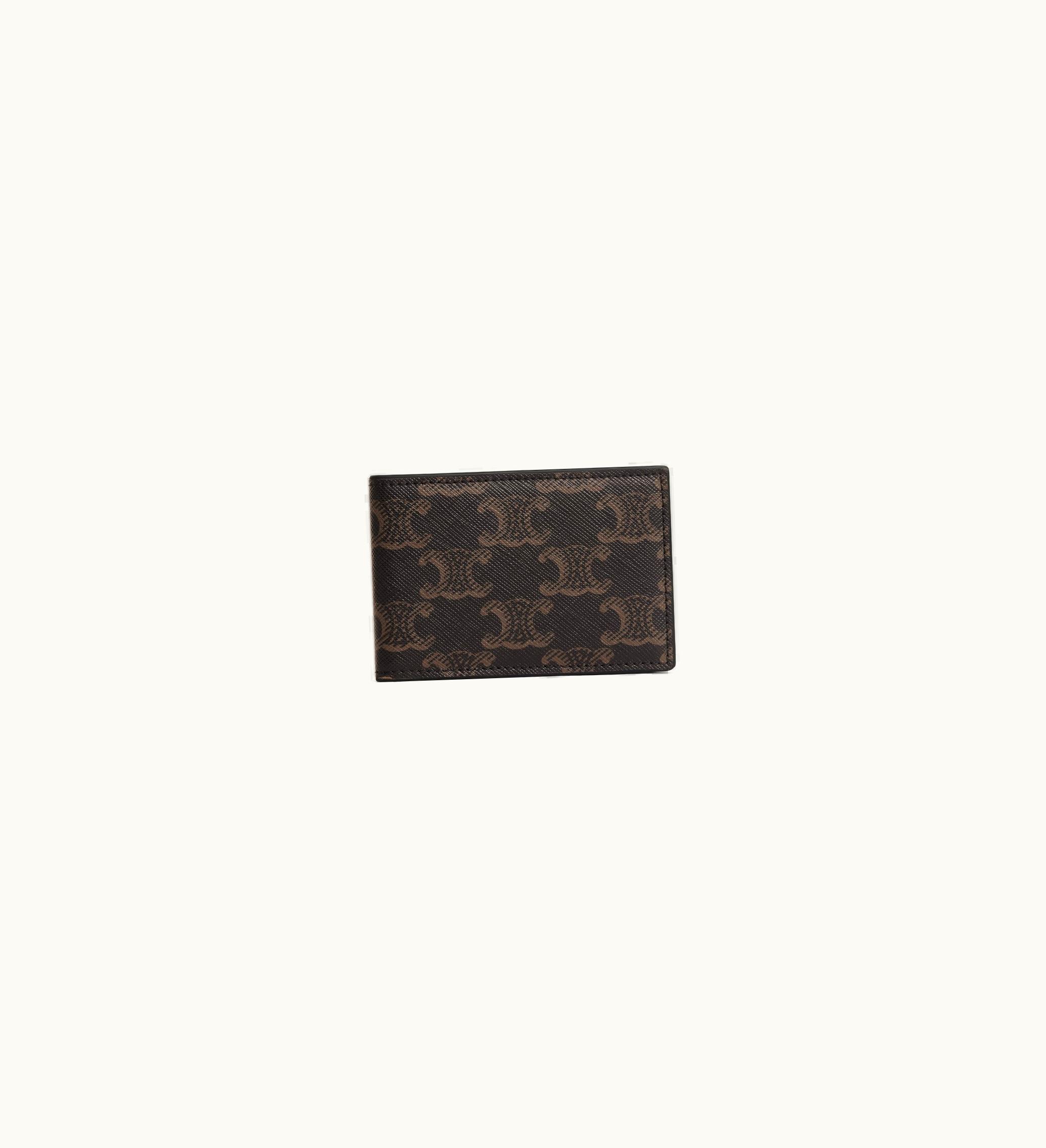 Celine Celine Horizontal Card Holder In Triomphe Canvas - Tan
