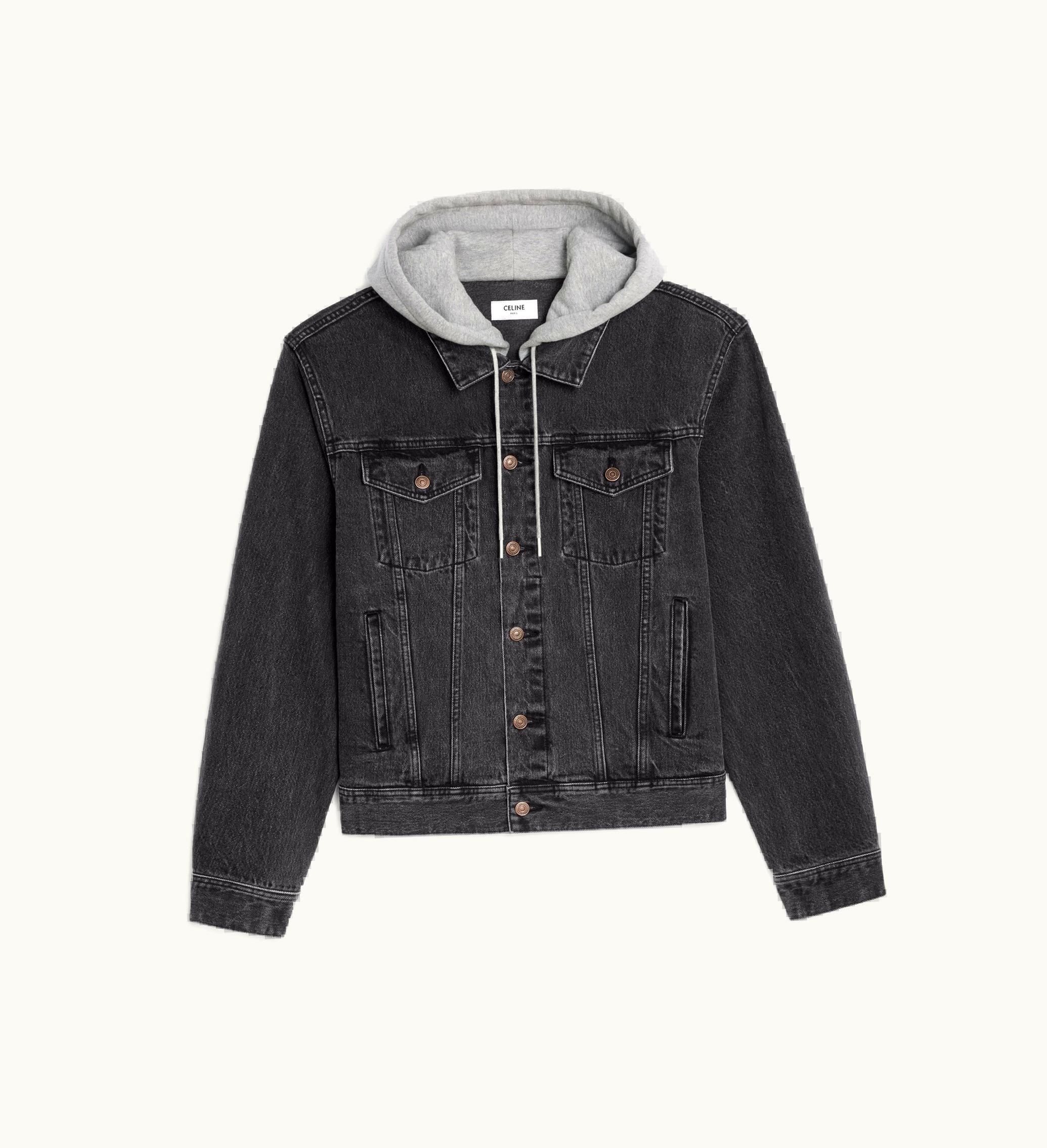 Celine Celine Trucker Jacket In Charcoal Wash Denim - Charcoal Wash
