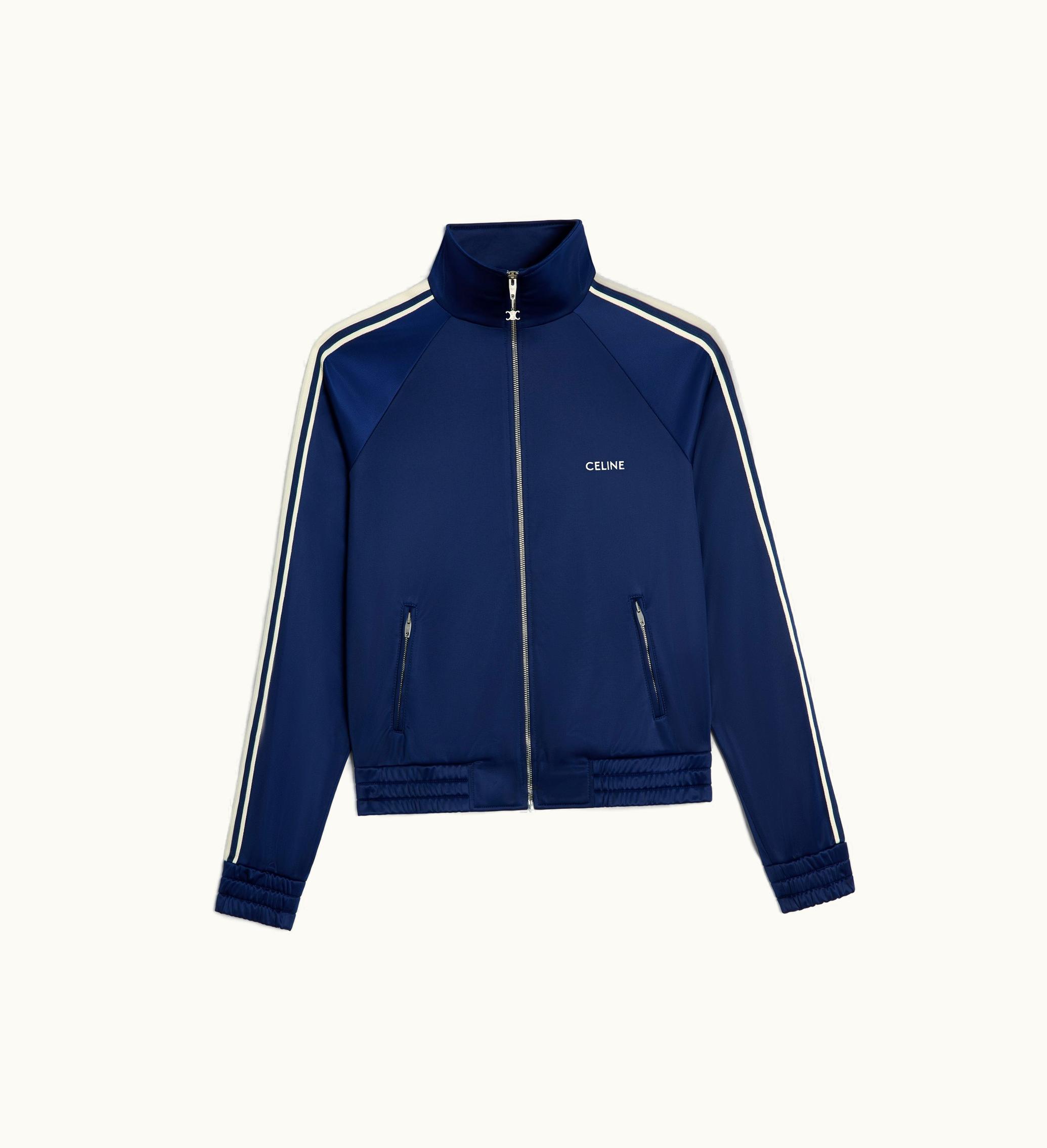 Celine Celine Tracksuit Jacket In Vintage Double Jersey - Navy / Off White