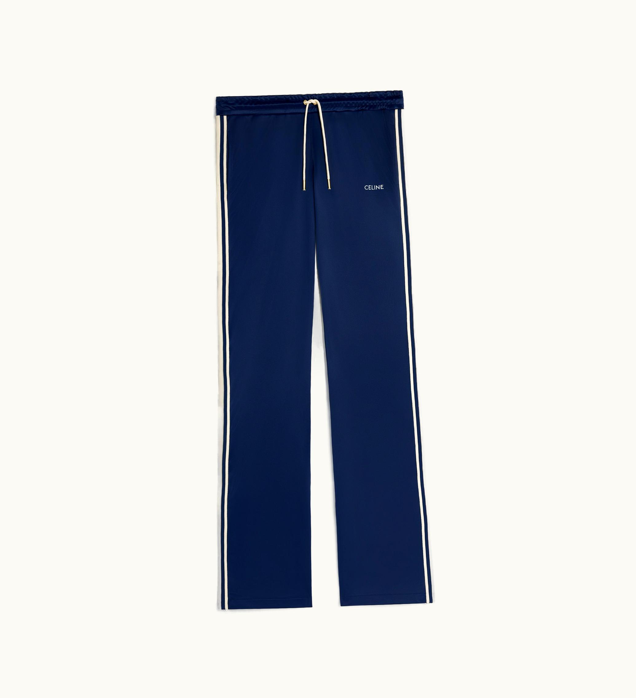 Celine Celine Tracksuit Pants In Double Face Jersey - Navy / Off White