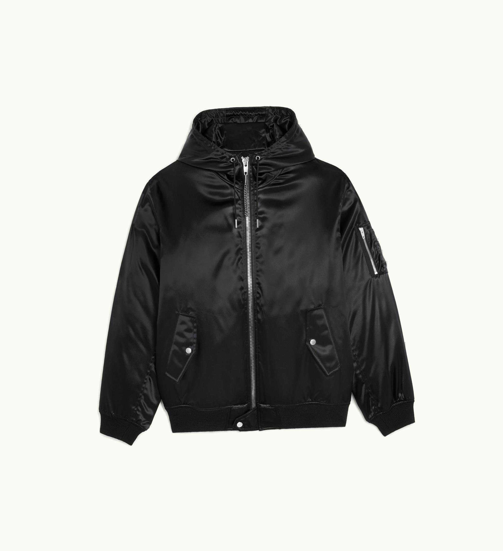 Celine Celine Bomber Jacket In SATIN-FINISH Nylon - Black