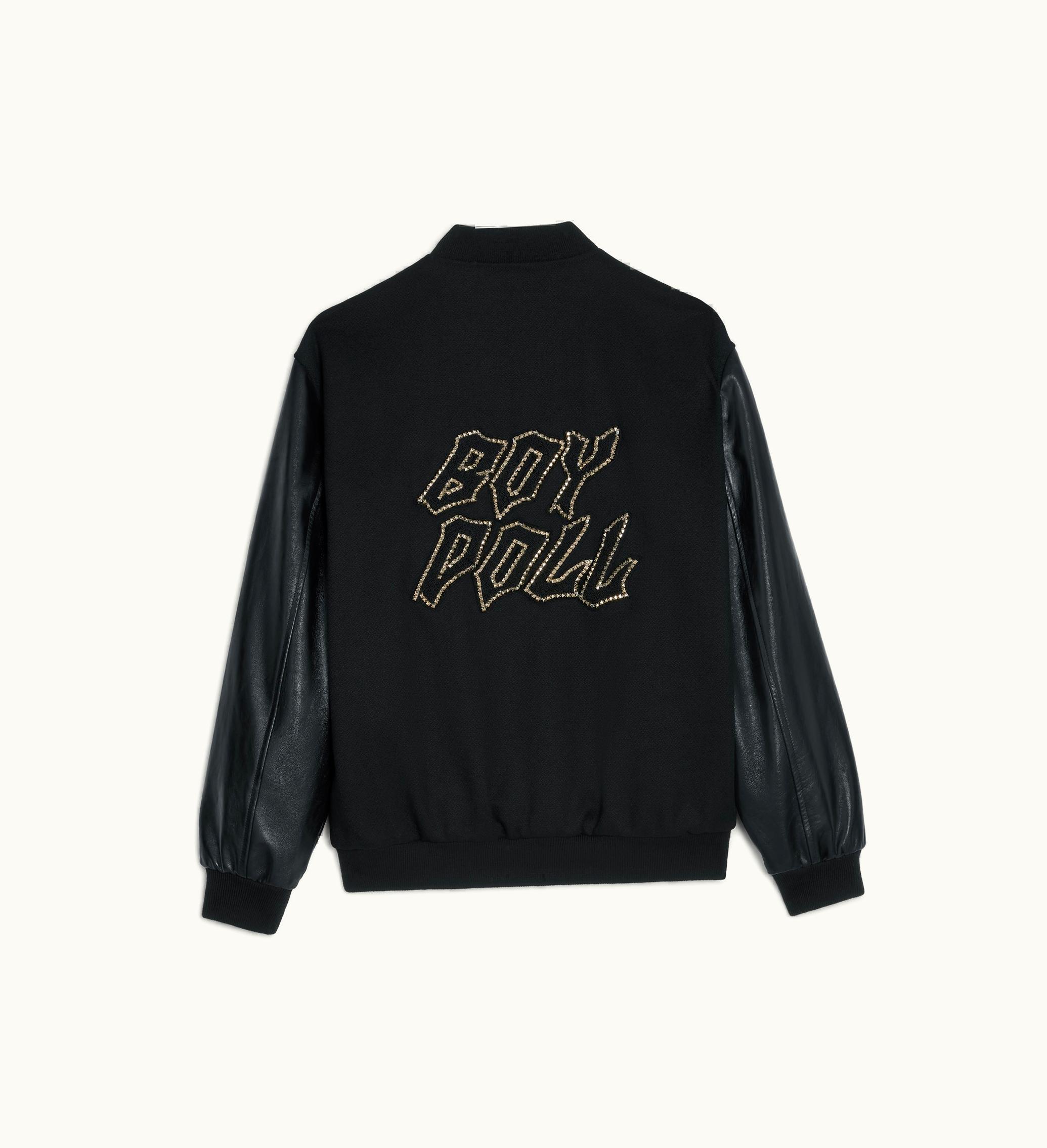 Celine Celine Boy Doll Teddy Jacket In Textured Wool - Black