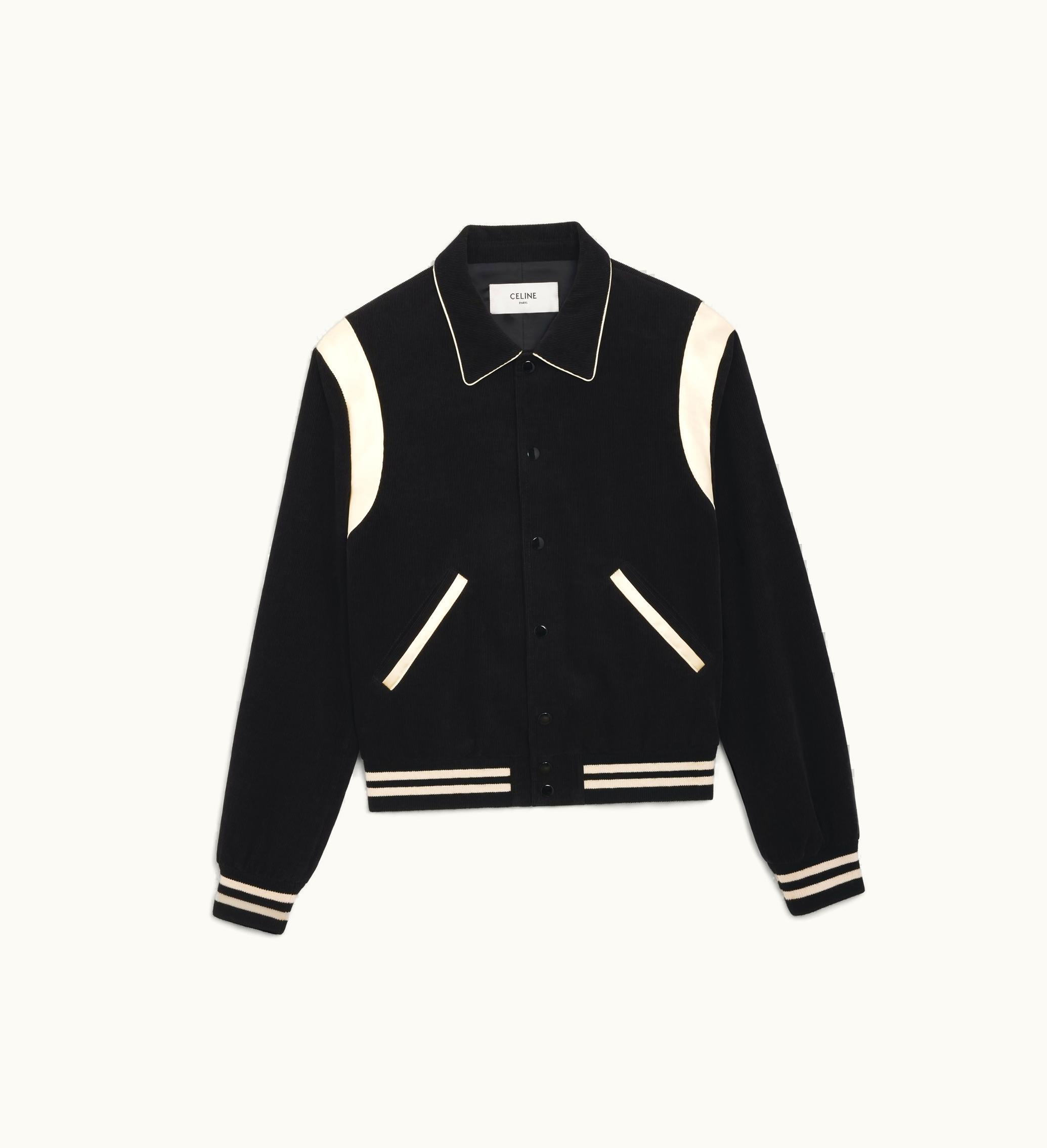 Celine Celine Teddy Jacket In Corduroy - Black