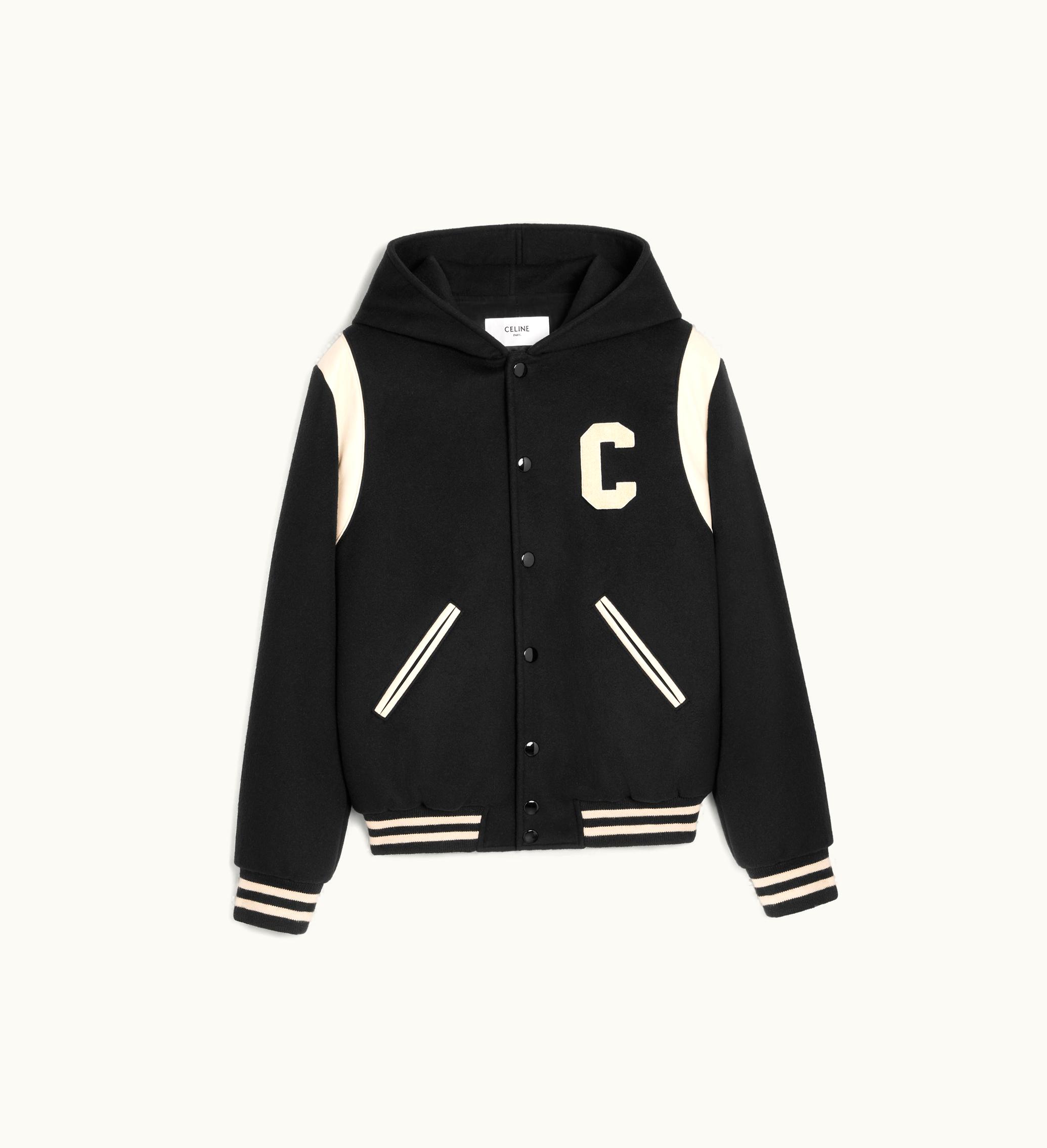 Celine Celine Hooded Teddy Jacket In Cashmere Wool - Black