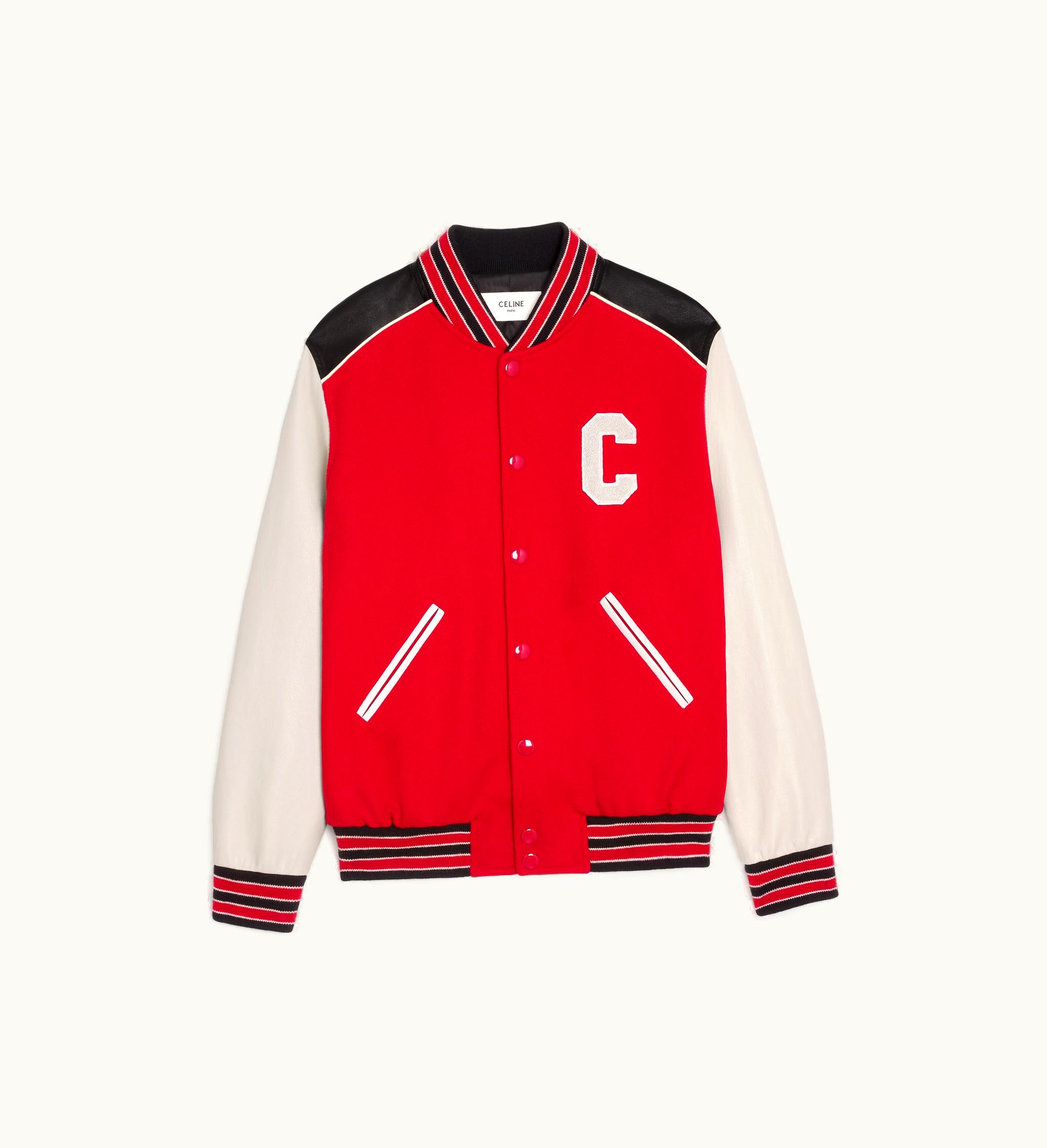 Celine Celine Classic Teddy Jacket In Textured Wool - Red