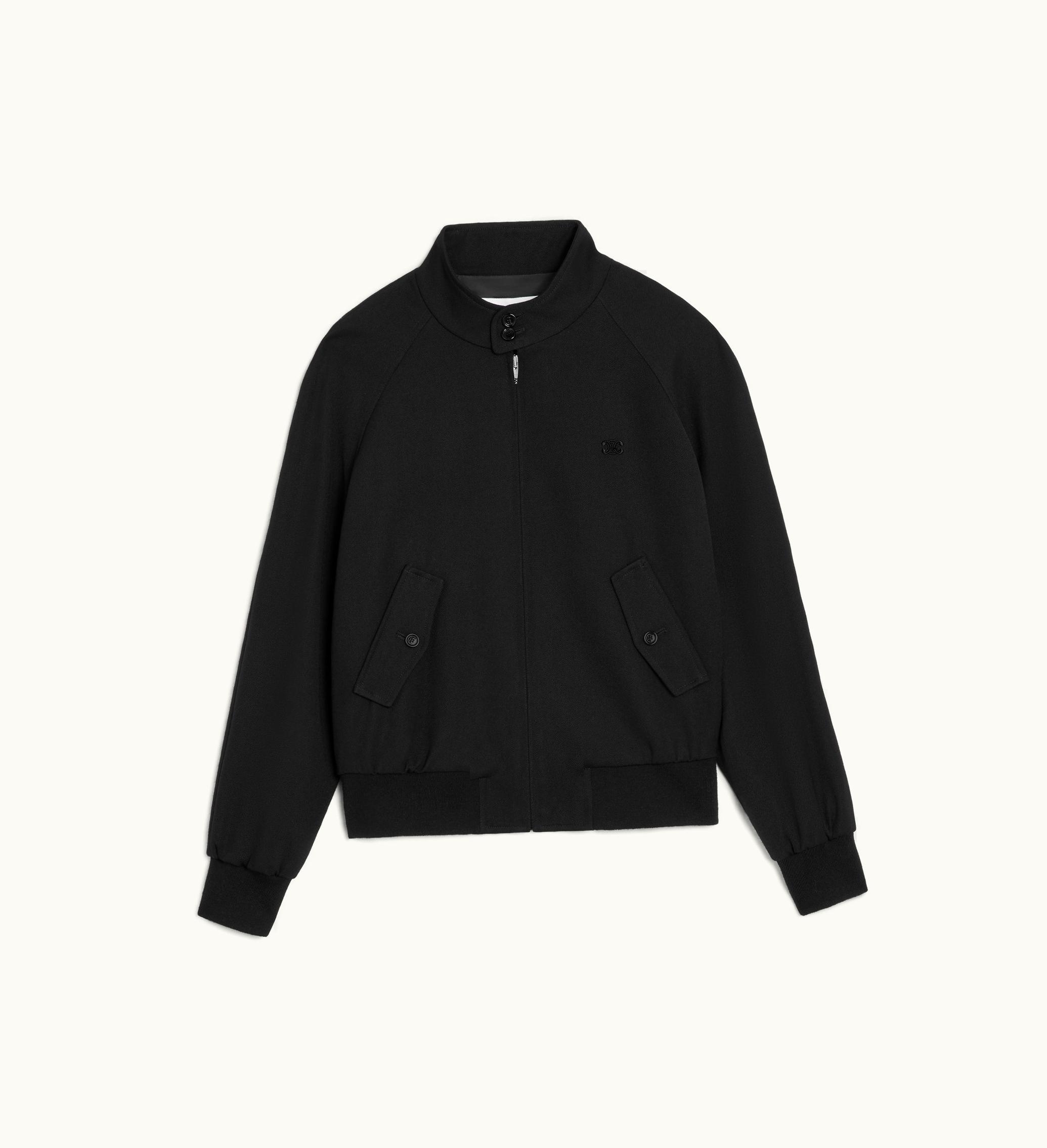 Celine Celine Triomphe Blouson Jacket In Wool Gabardine - Black