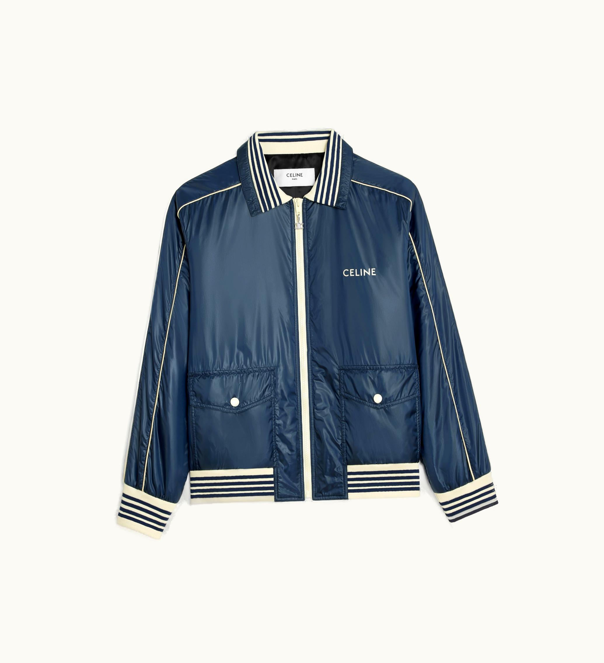 Celine Celine Blouson Jacket In Lightweight Nylon - Navy