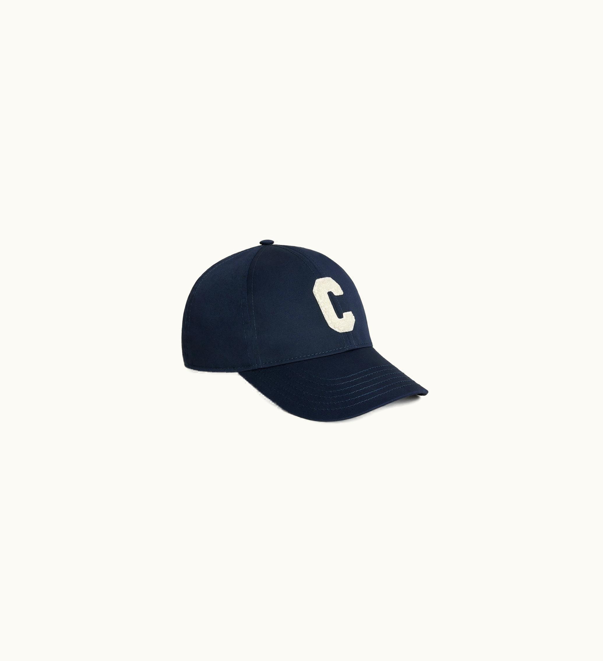 Celine Celine Initial Baseball Cap In Cotton - Marine Marine