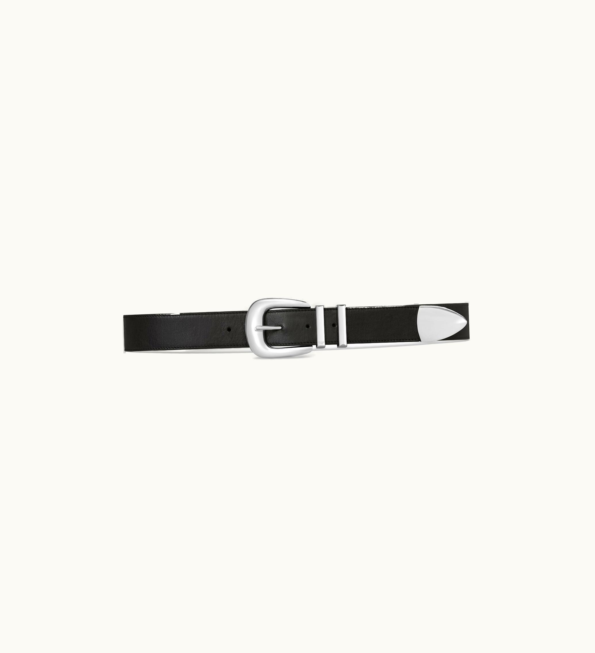 Celine Celine Large Western Belt In Vintage Calfskin - Black