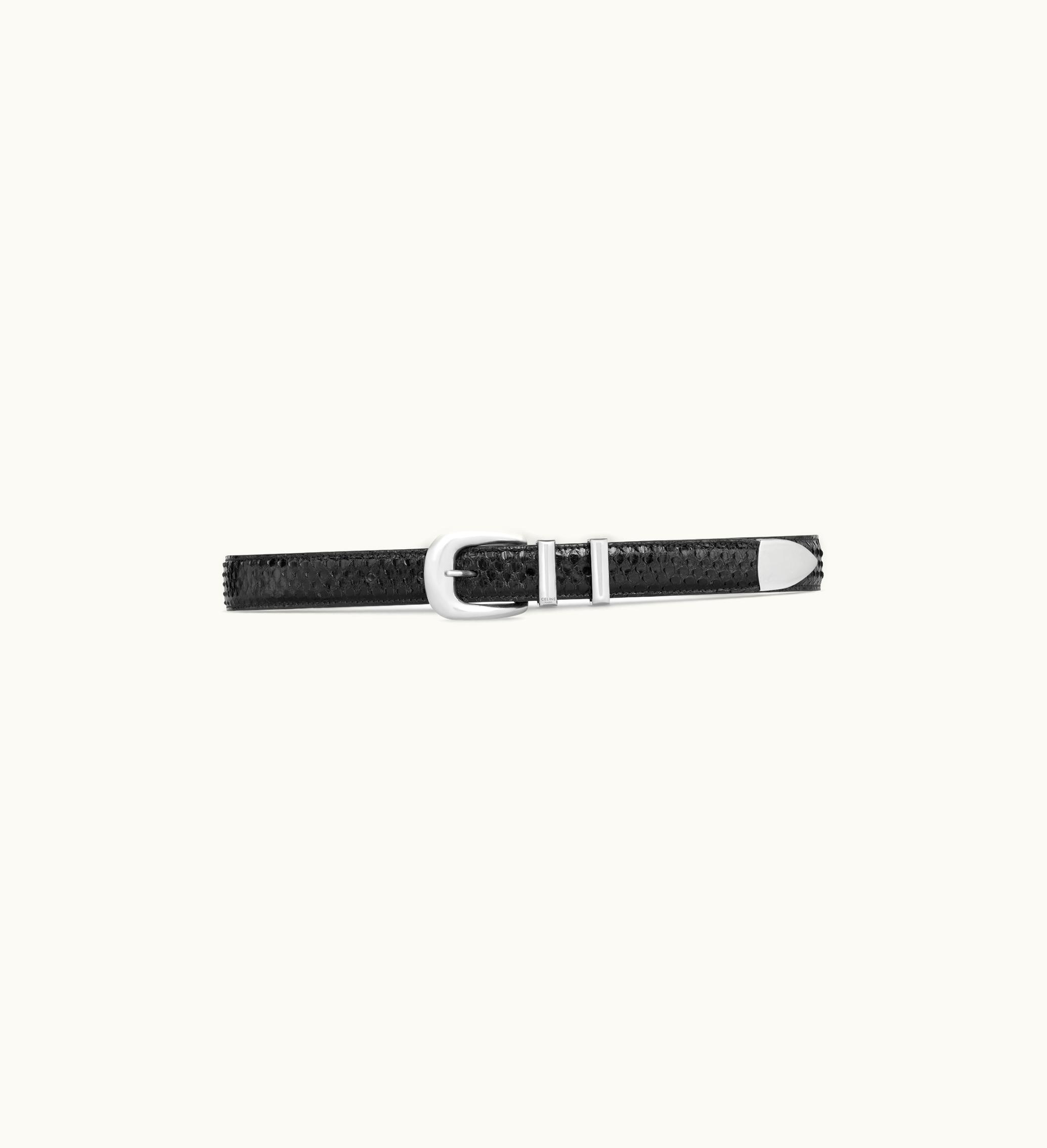 Celine Celine Medium Western Belt In Python - Black