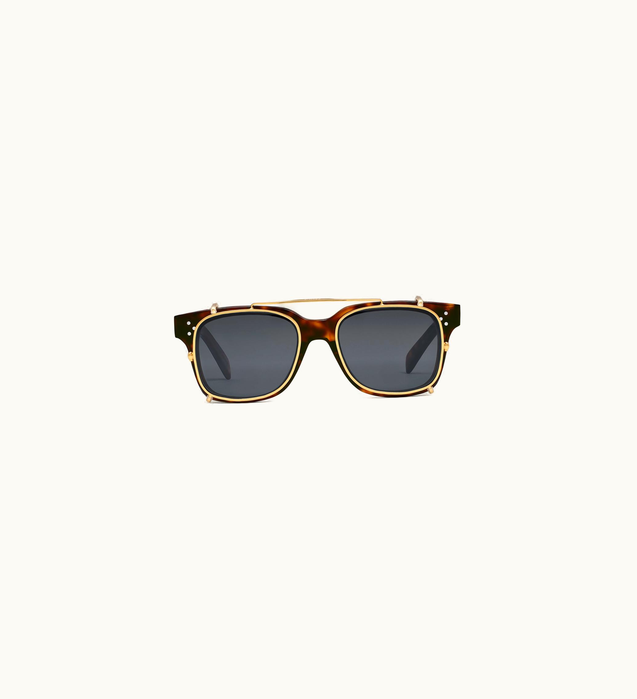 Celine Black Frame 51 Sunglasses In Acetate With Metal - Red Havana