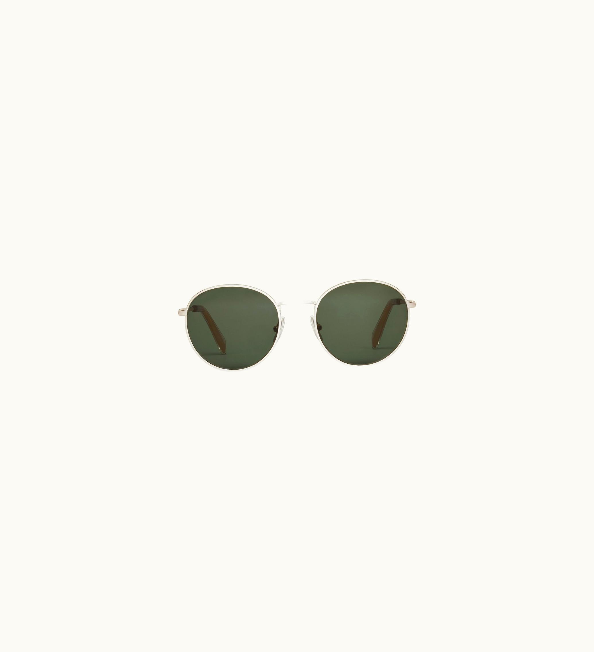 Celine Celine Metal Frame 06 Sunglasses In Metal With Mineral Glass Lenses - Gold / Green