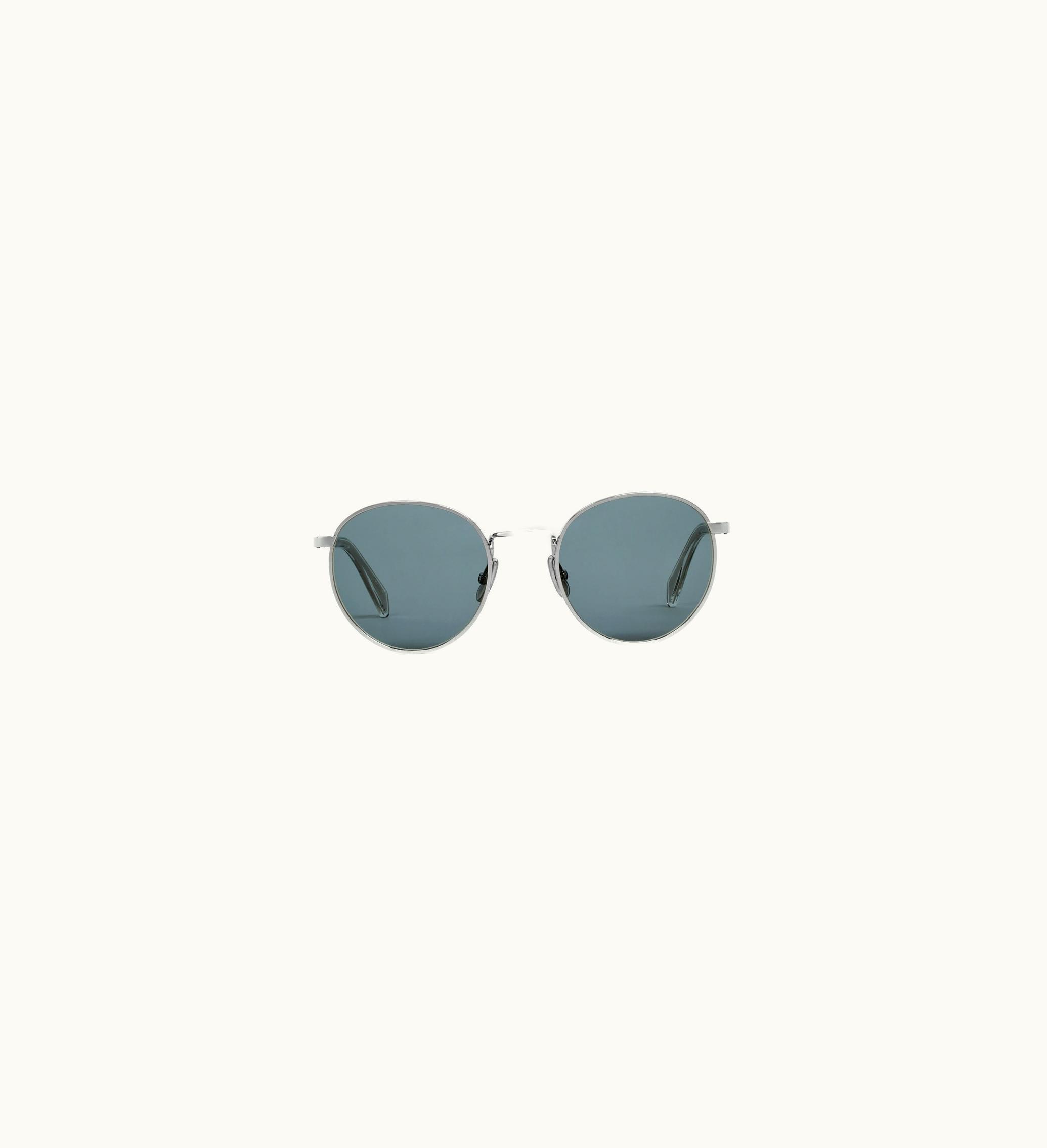 Celine Celine Metal Frame 06 Sunglasses In Metal - Silver / Blue