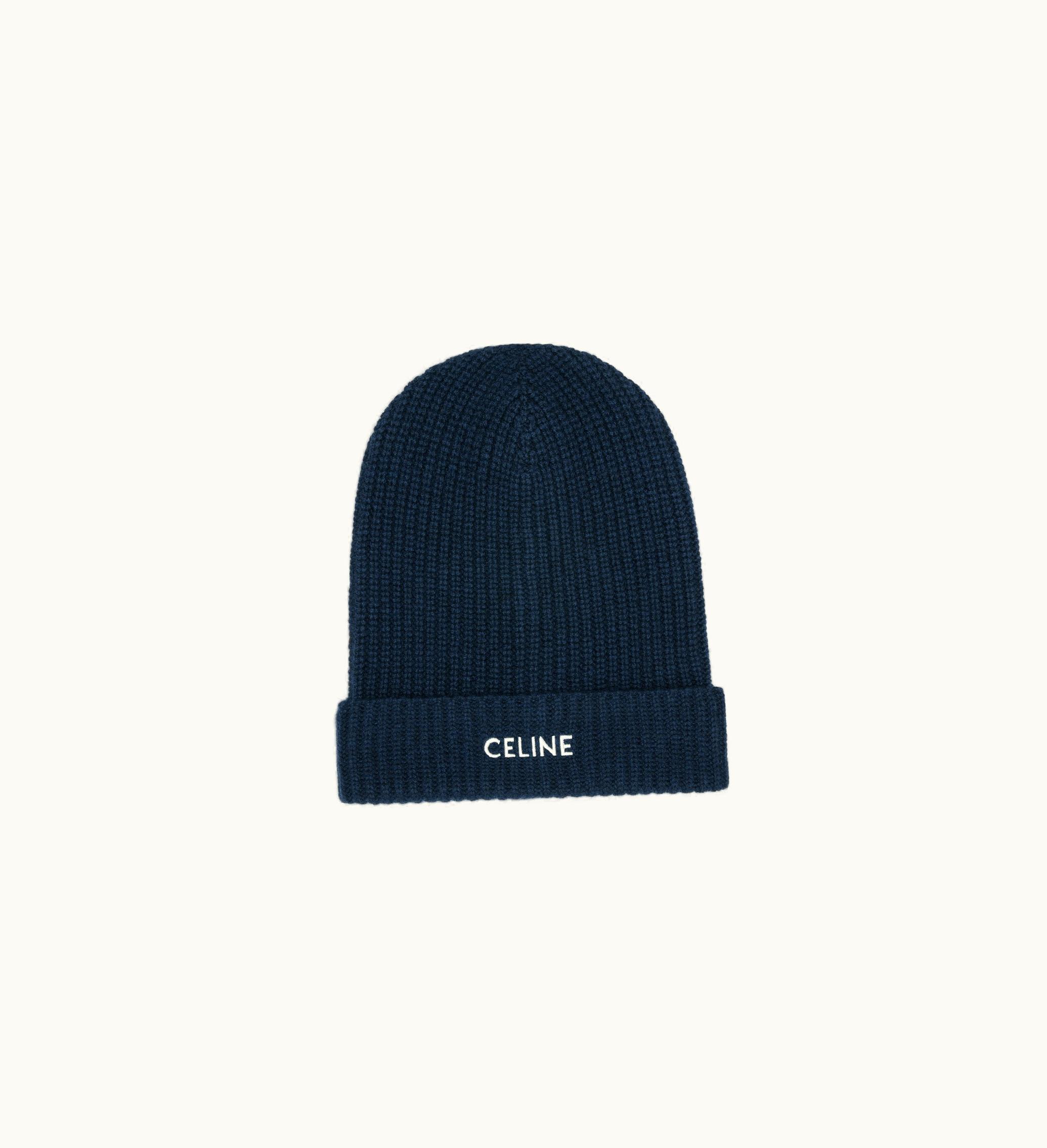 Celine Celine Beanie In Heritage Cashmere - Navy