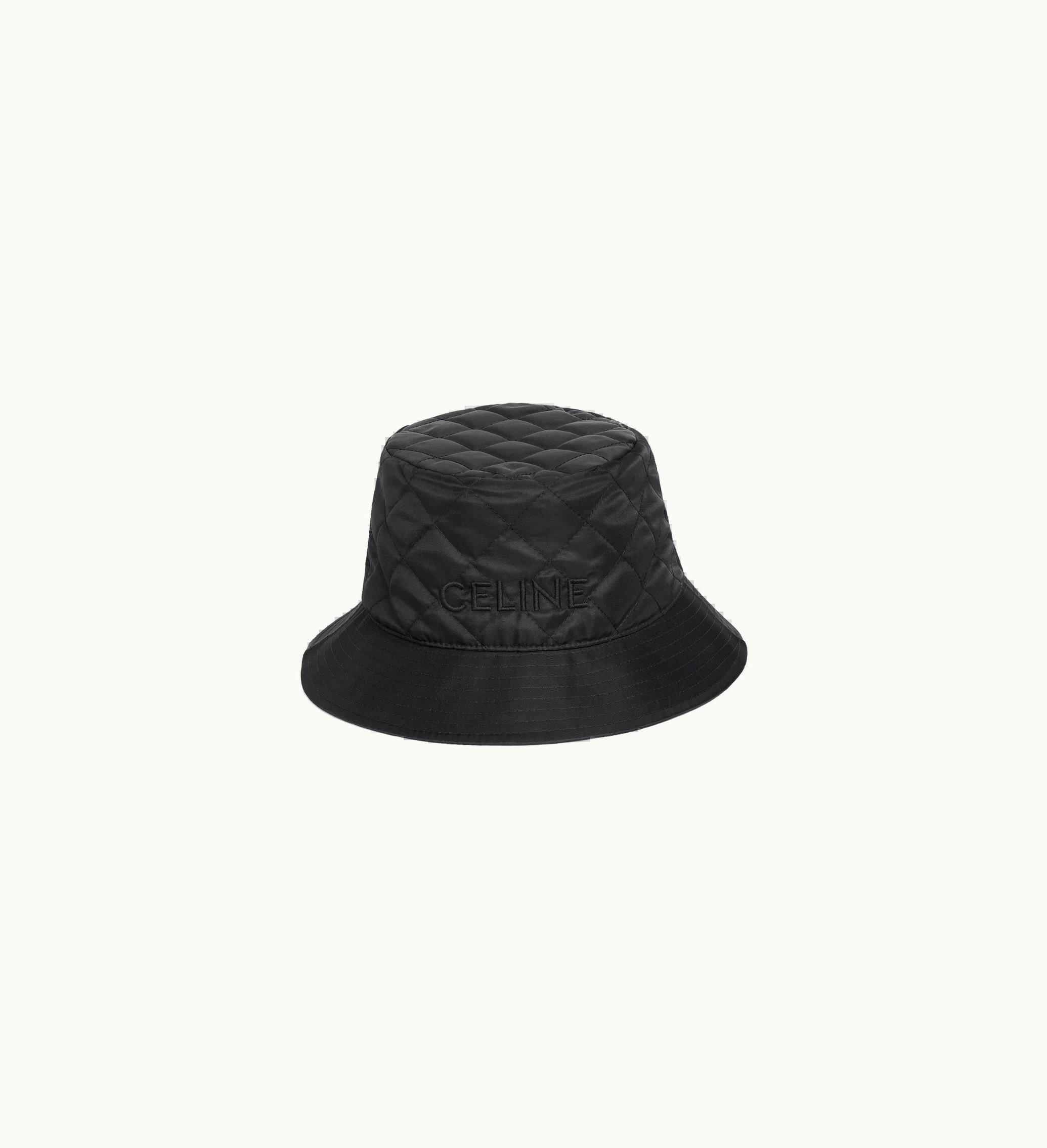 Celine Celine Bucket Hat In Lightweight Nylon - Black