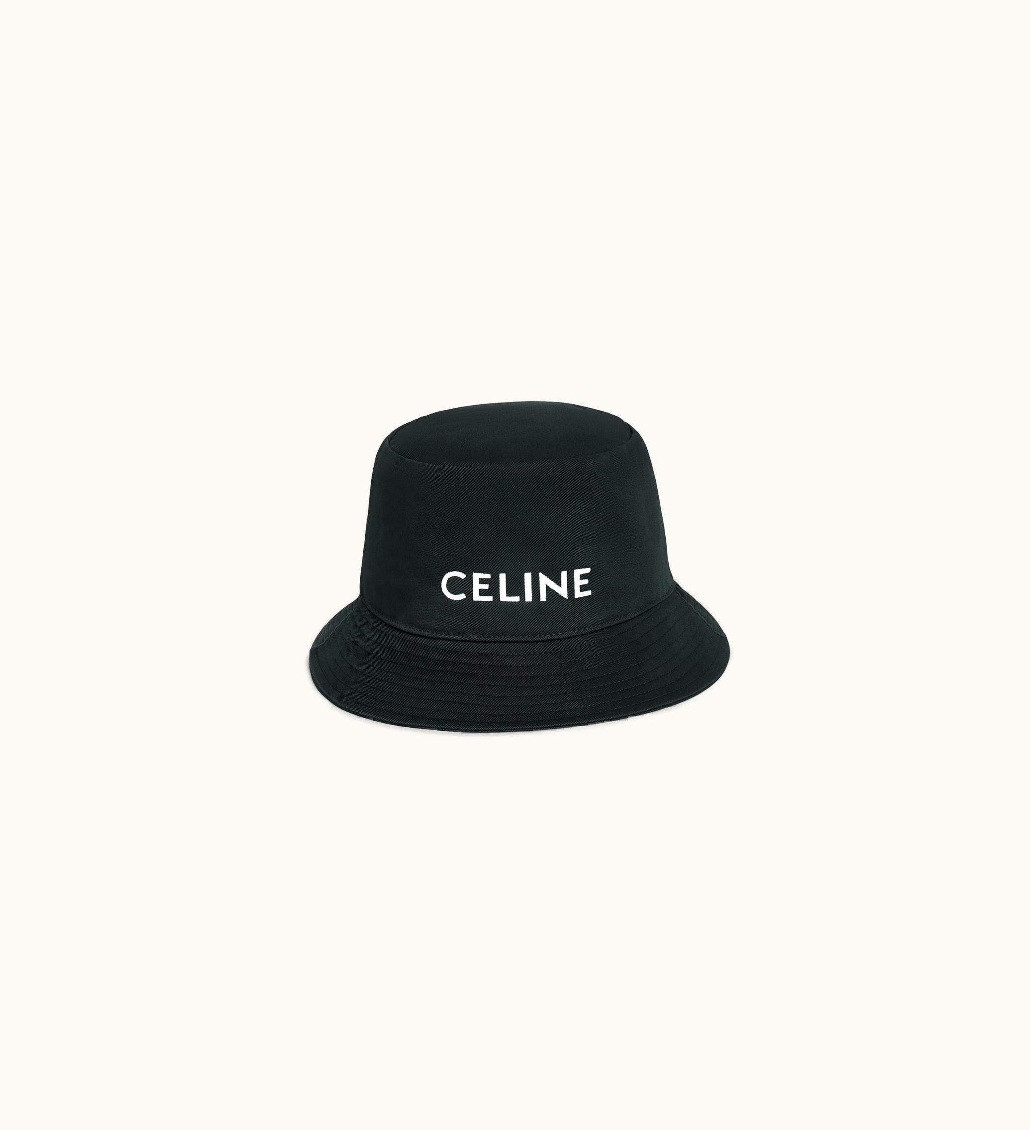 Celine Celine Bucket Hat In Cotton - Ultra Black