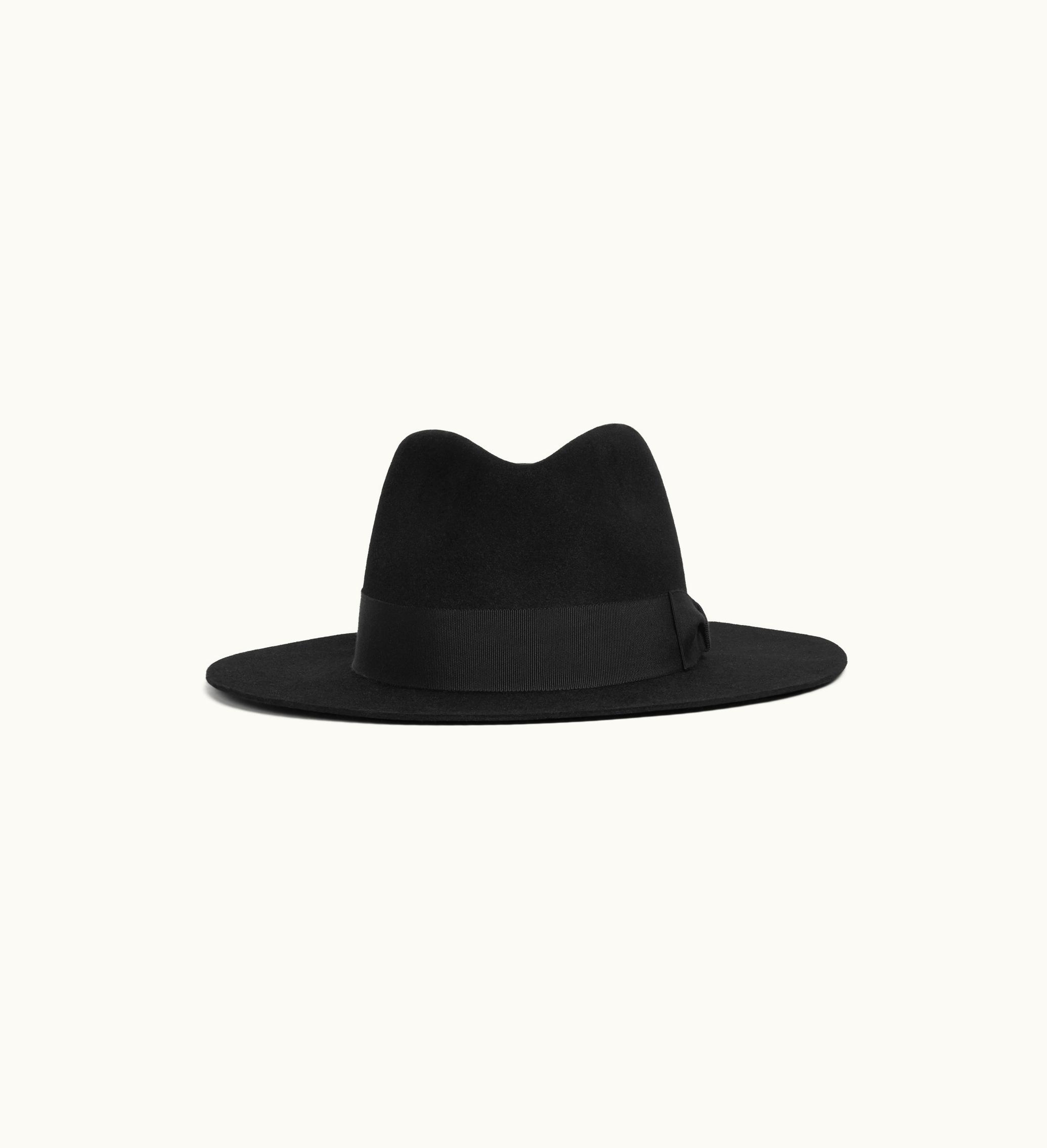Celine Celine Fedora Hat In Felt - Black Black