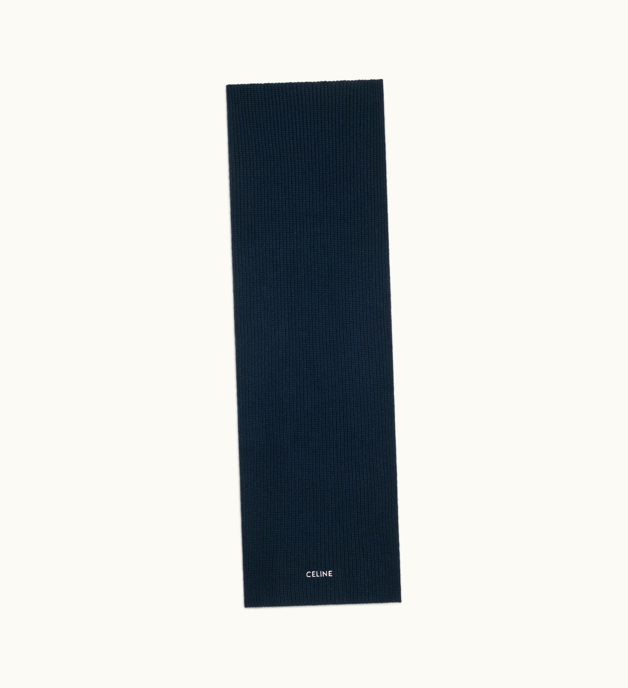 Celine Scarf In Heritage Cashmere - Navy