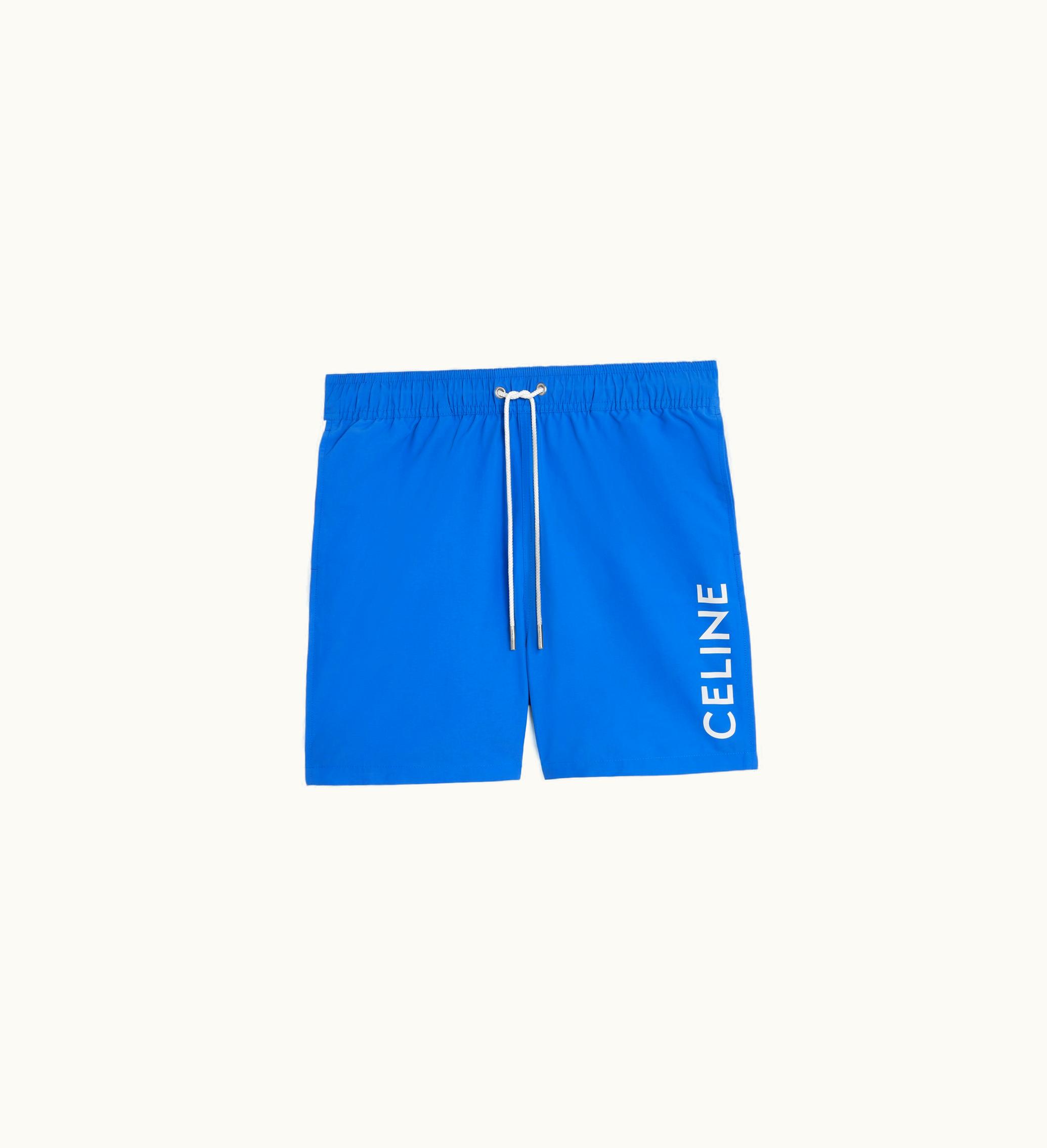Celine Swim Shorts With Piping In Nylon - Royal Blue