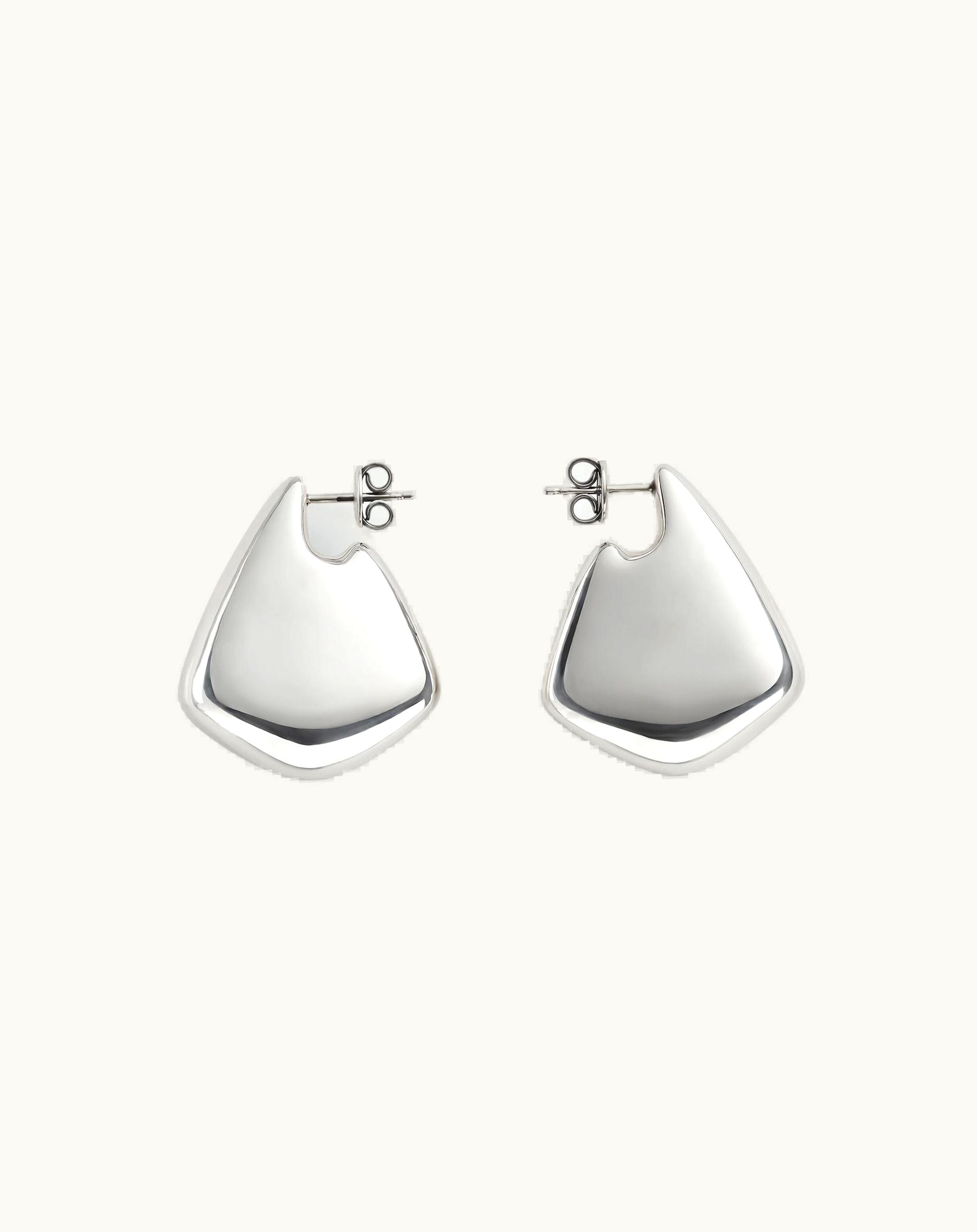 Bottega Veneta Bottega Veneta Women's Small Fin Earrings In Silver