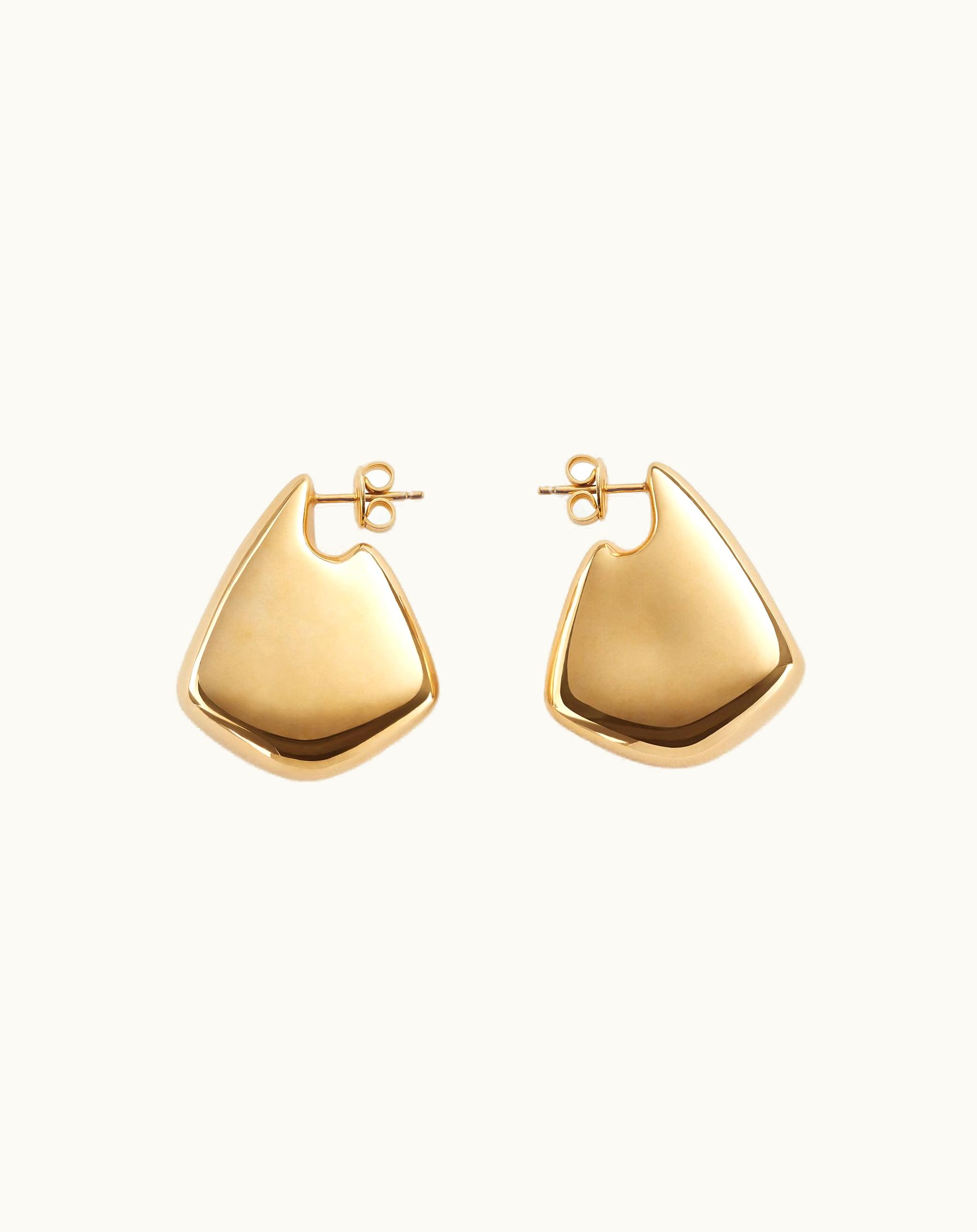Bottega Veneta Bottega Veneta Women's Small Fin Earrings In Yellow Gold