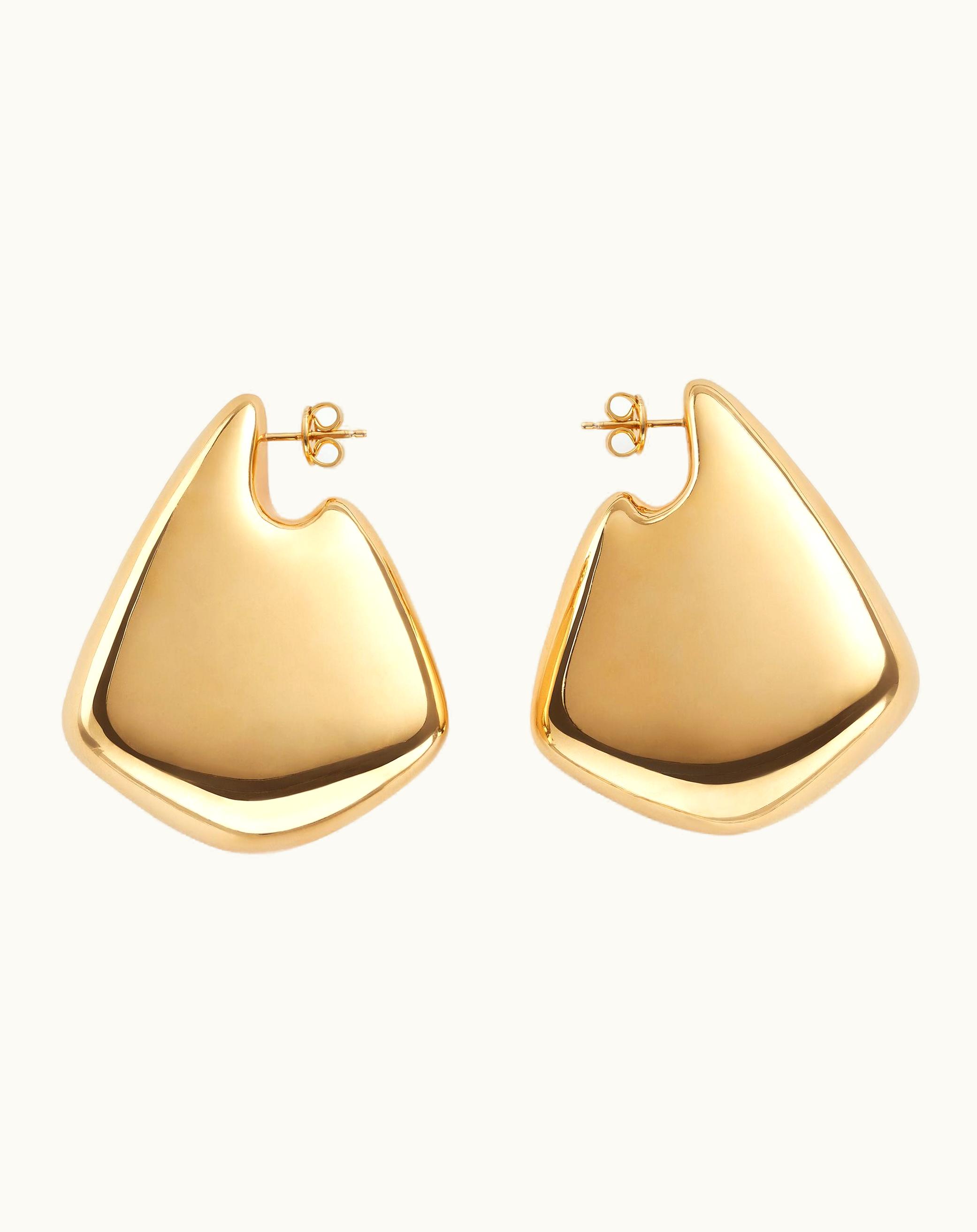 Bottega Veneta Bottega Veneta Women's Large Fin Earrings In Yellow Gold