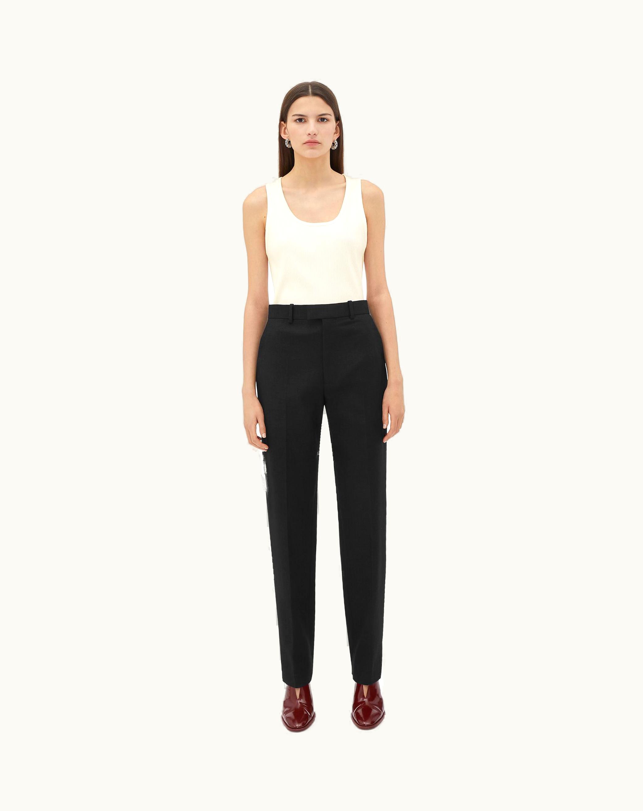 Bottega Veneta Bottega Veneta Women's Structured Cotton Pants In Black