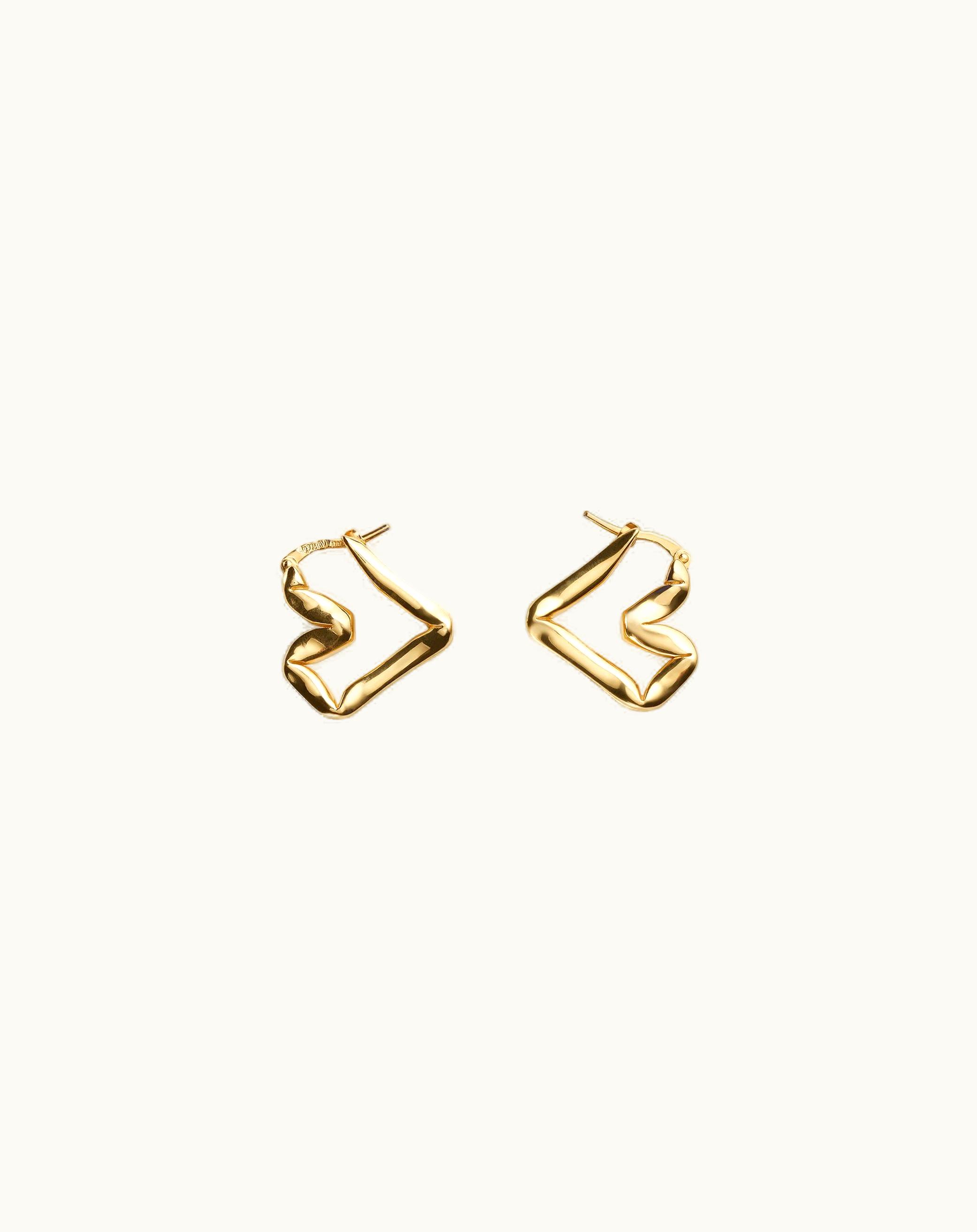 Bottega Veneta Bottega Veneta Women's H Beam Earrings In Yellow Gold