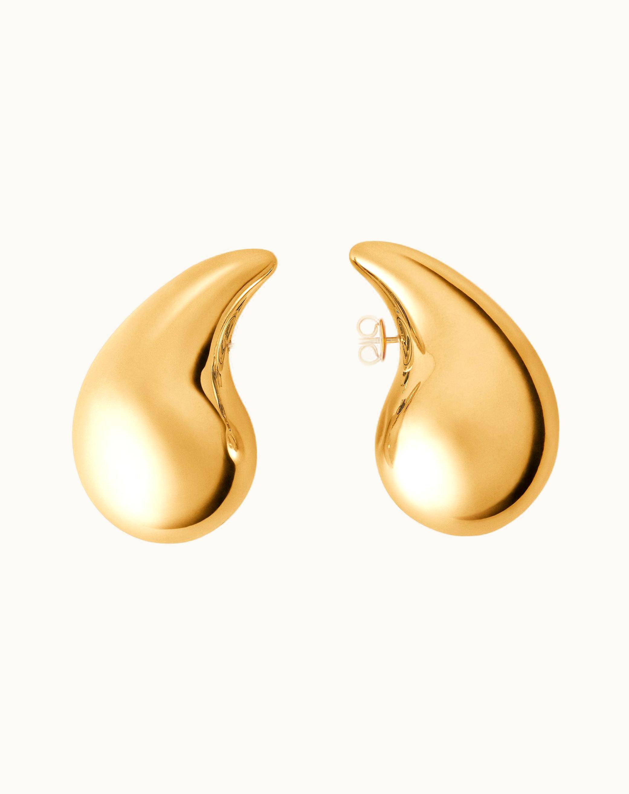 Bottega Veneta Bottega Veneta Women's Large Drop Earrings In Yellow Gold