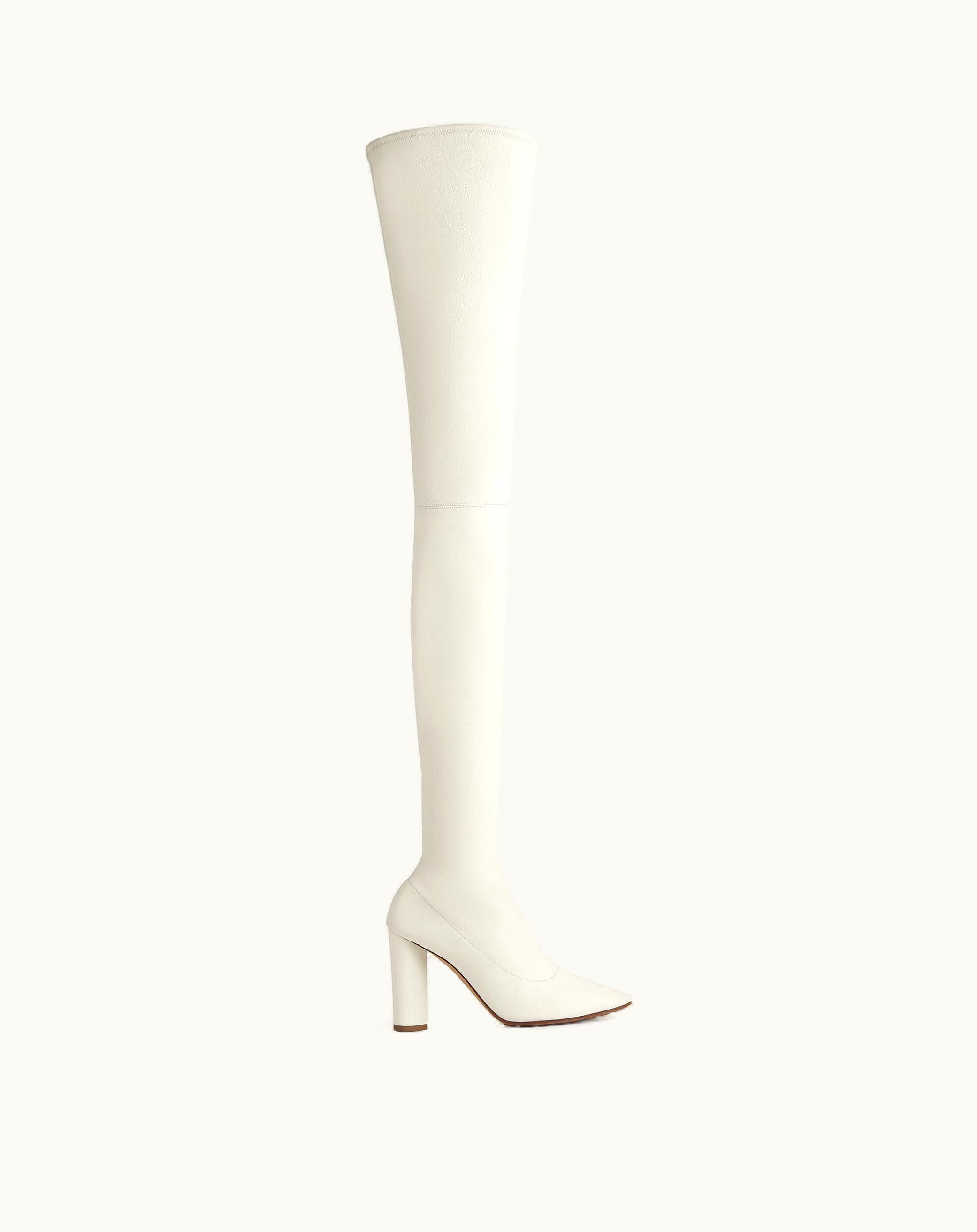 Bottega Veneta Bottega Veneta Women's Tripod Over-The-Knee Boot In White