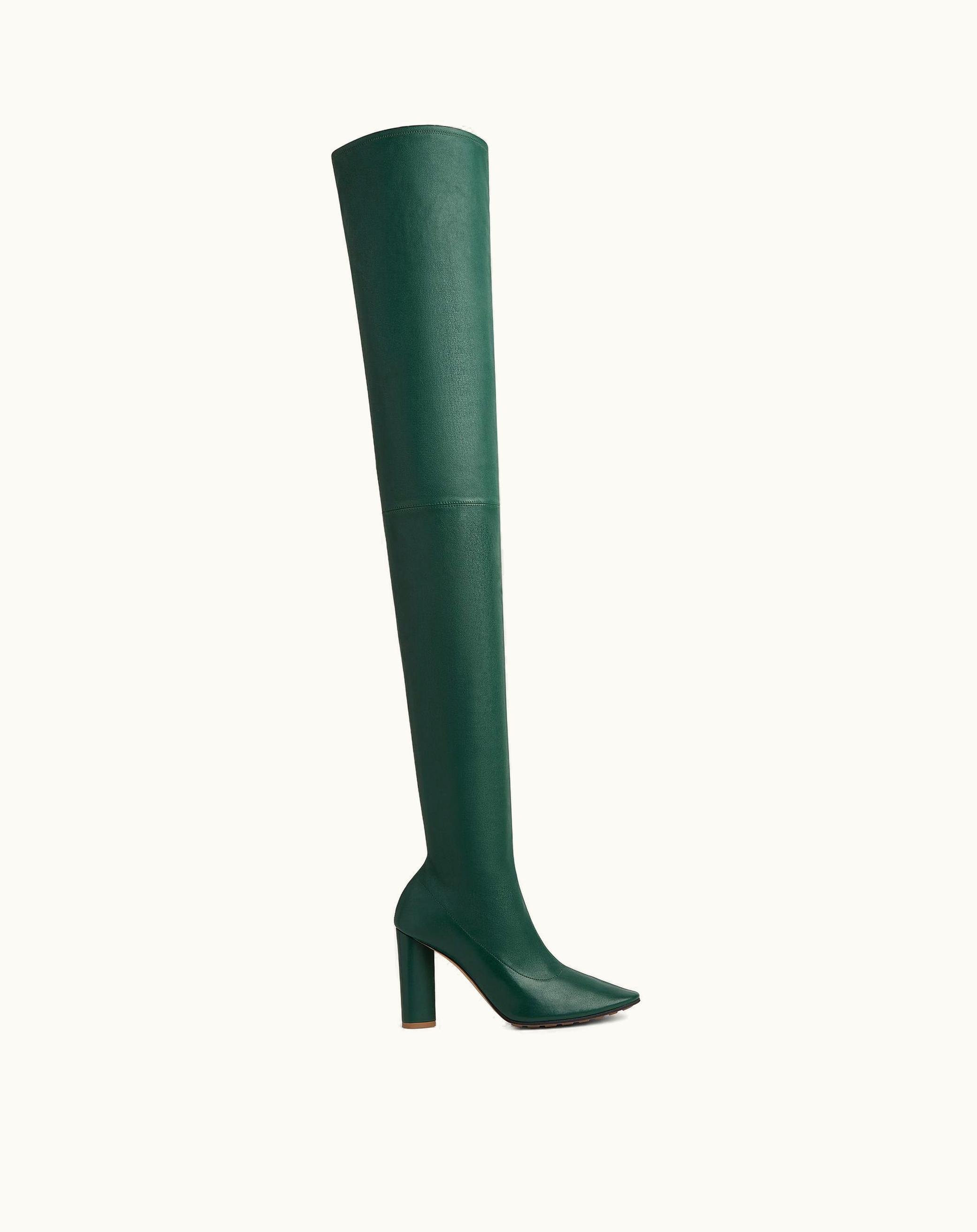 Bottega Veneta Bottega Veneta Women's Tripod Over-The-Knee Boot In Emerald Green