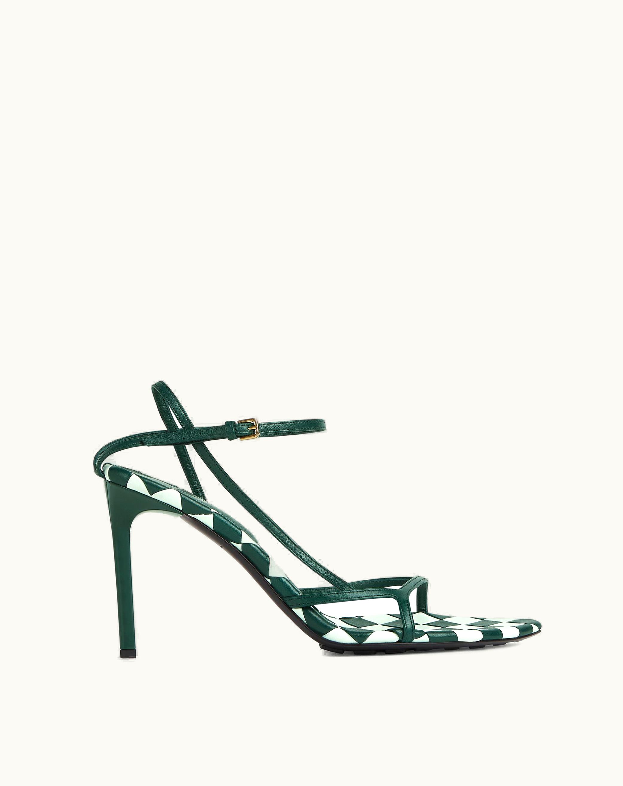 Bottega Veneta Bottega Veneta Women's Leaf Sandal In Glacier / Emerald Green
