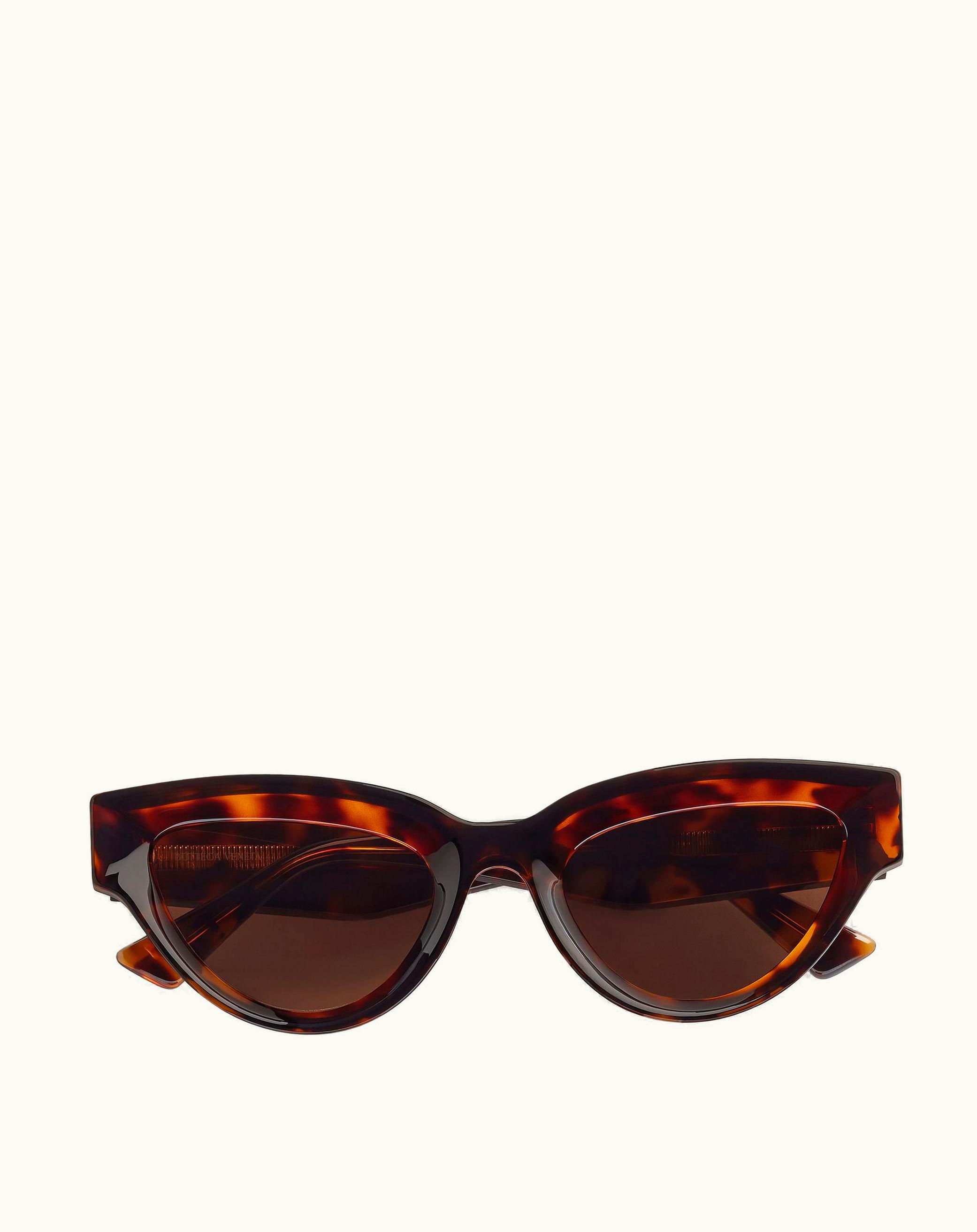 Bottega Veneta Bottega Veneta Women's Sharp Cat Eye Sunglasses In Havana / Brown
