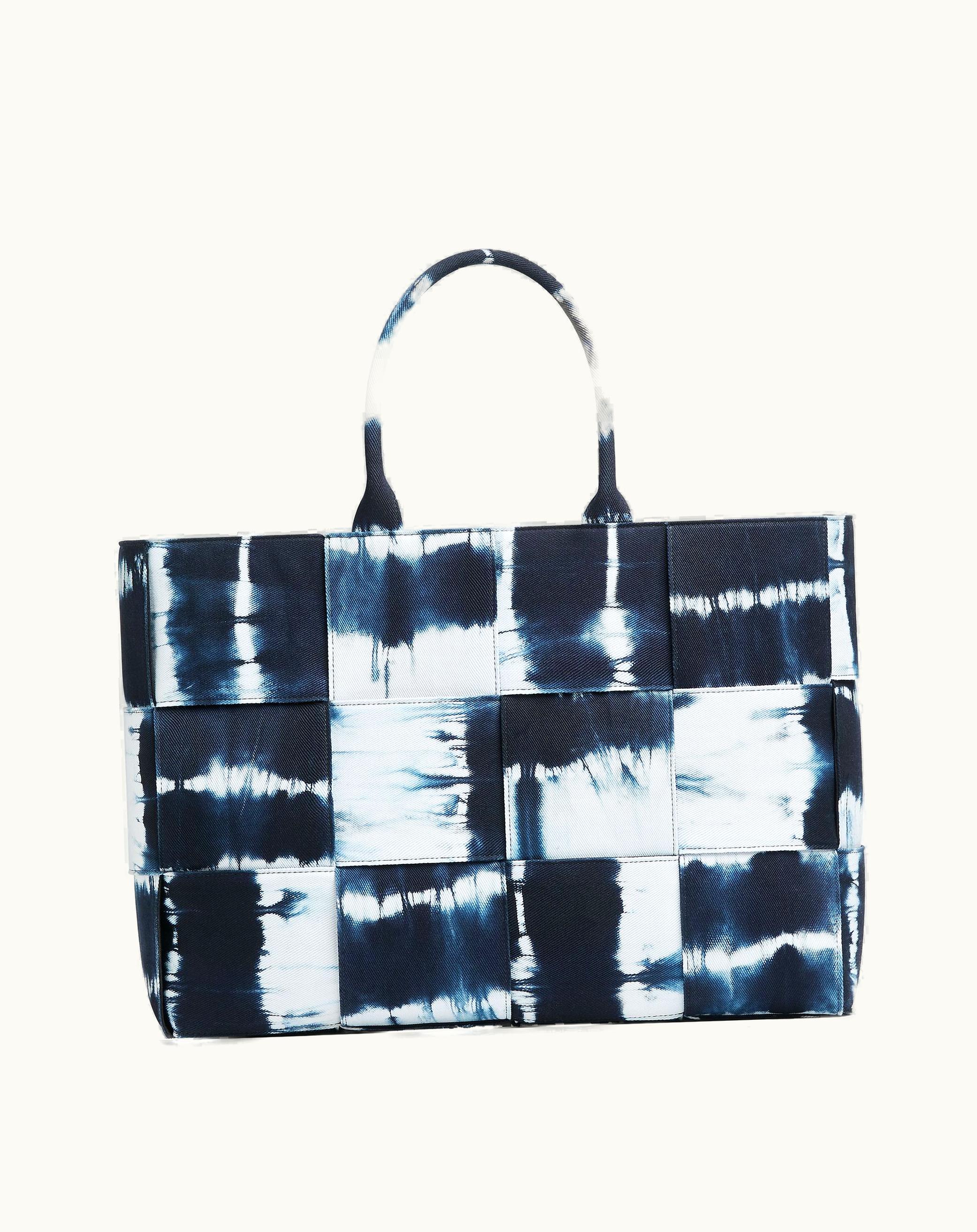 Bottega Veneta Bottega Veneta Men's Large Arco Tote Bag In Navy / White