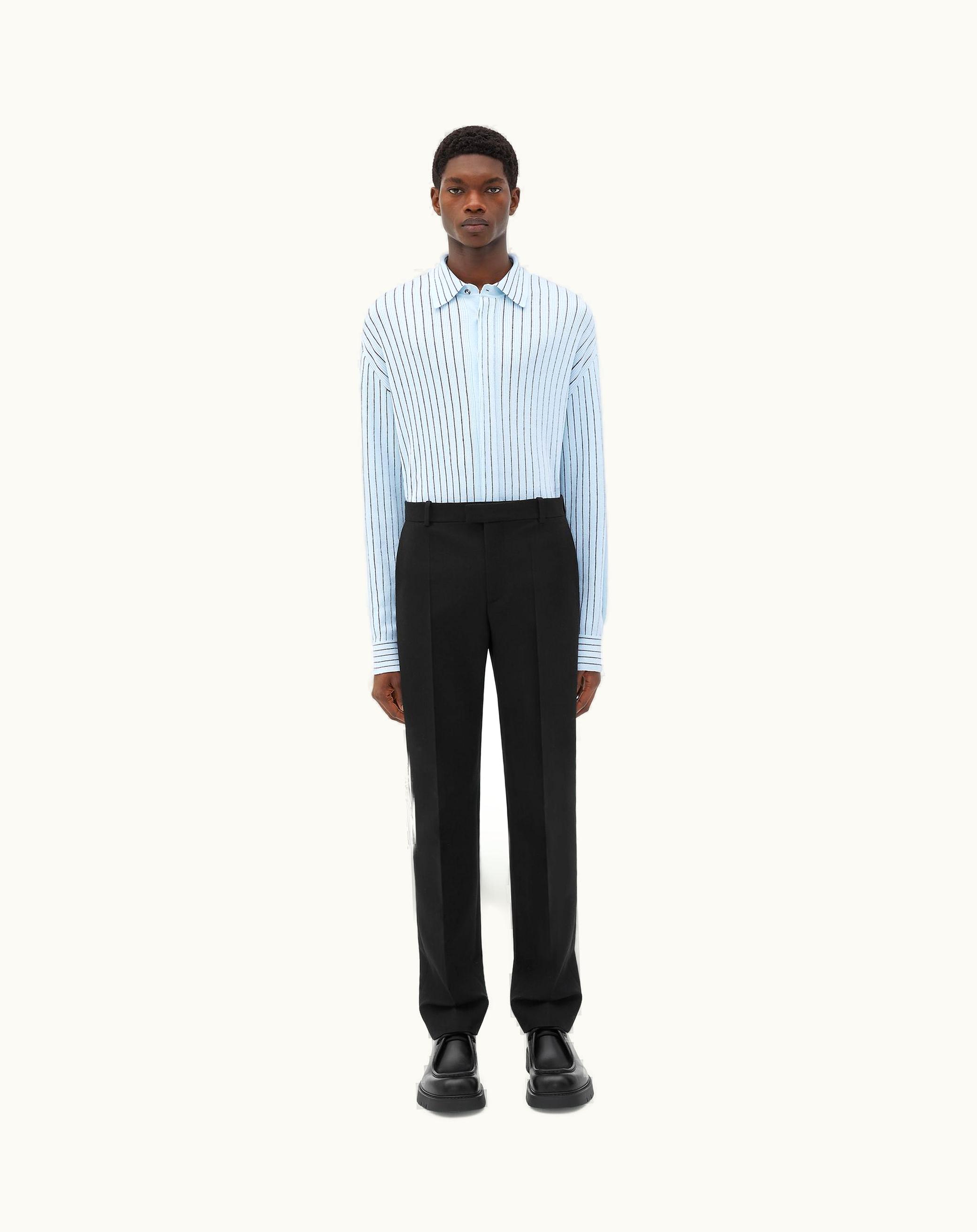 Bottega Veneta Bottega Veneta Men's Sartorial Grain De Poudre Trousers In Black