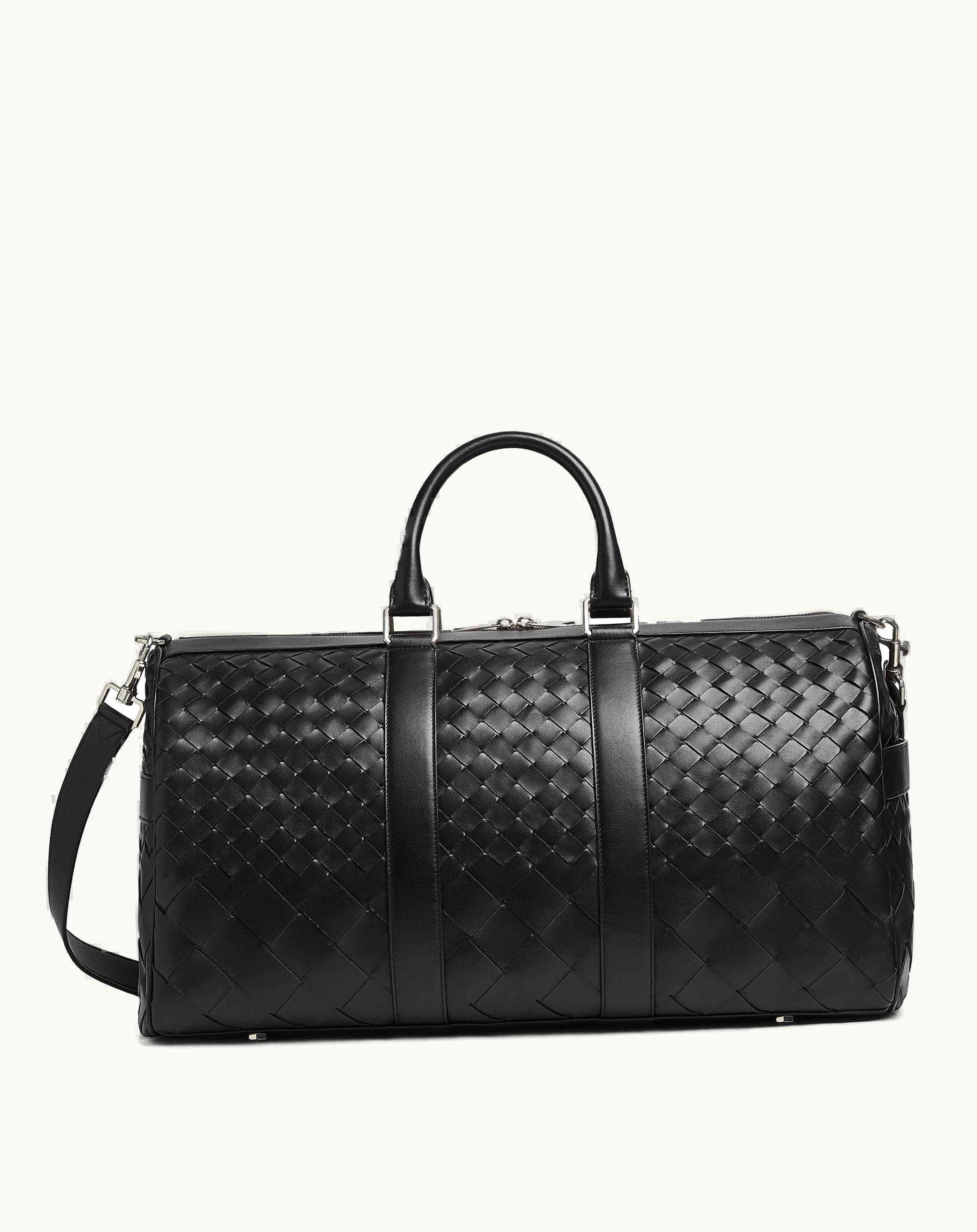 Bottega Veneta Bottega Veneta Men's Medium Intrecciato Duffle In Black