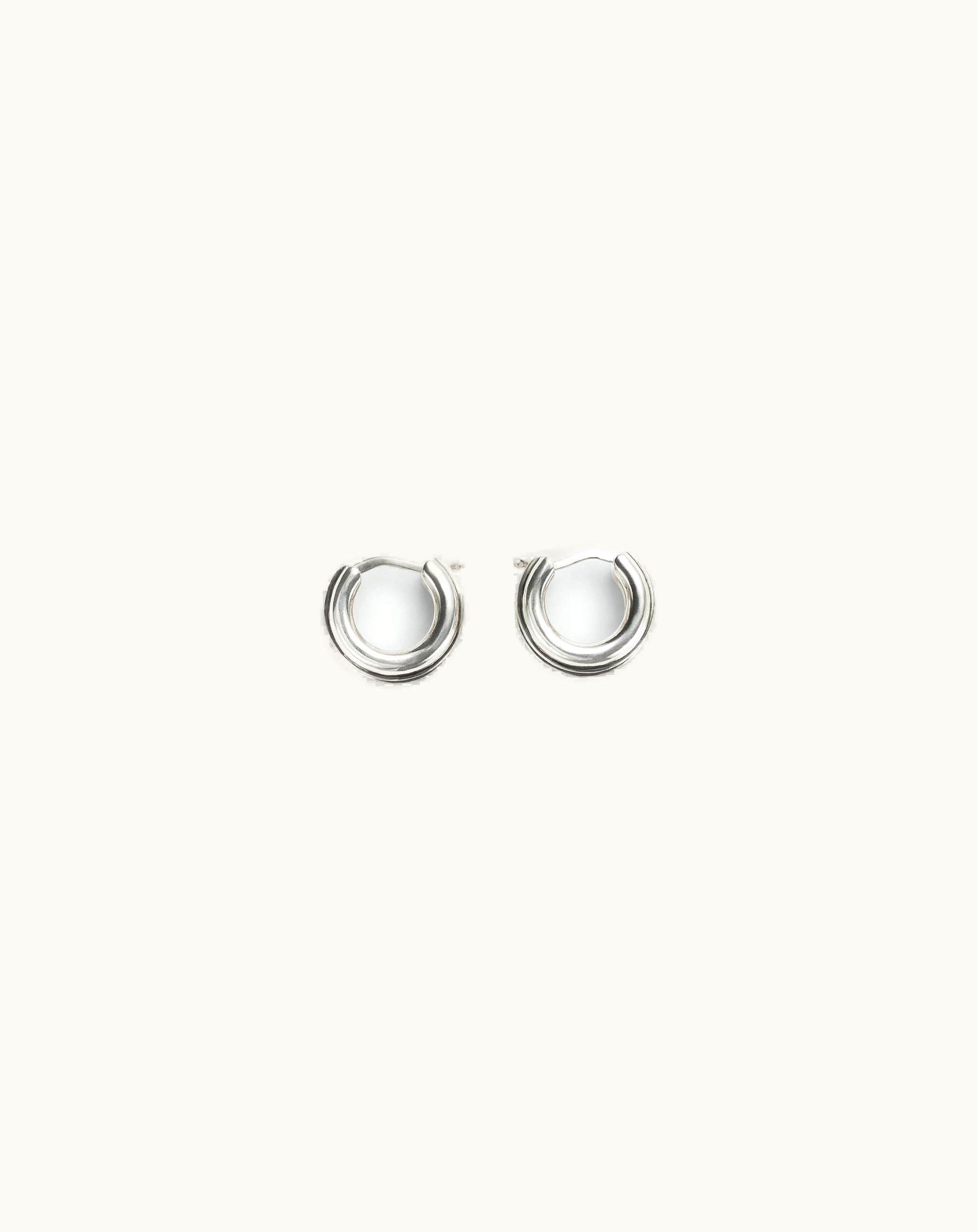 Bottega Veneta Bottega Veneta Men's Watch Hoop Earrings In Silver